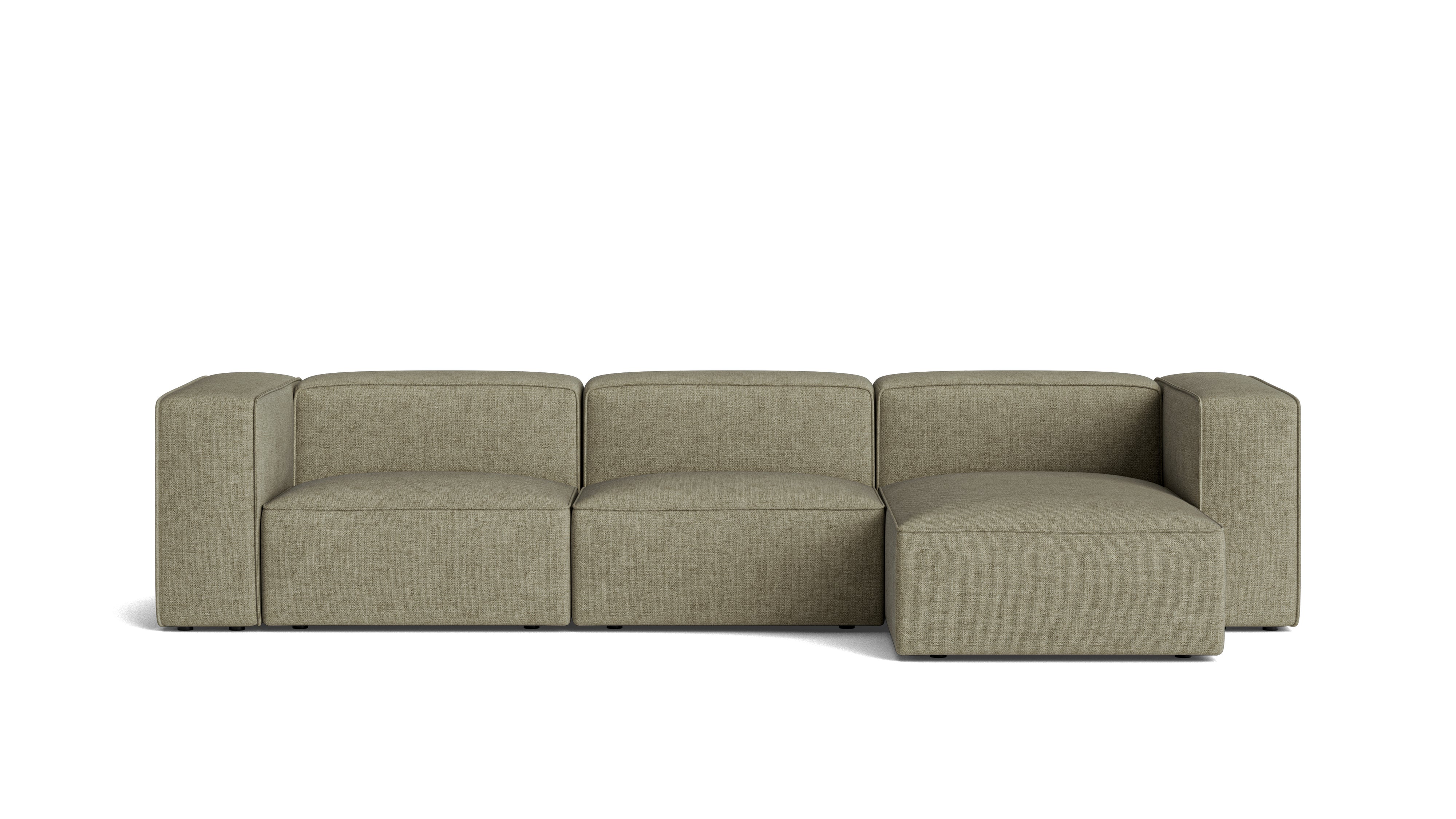 Common Ground 3-Piece Modular Sectional, Right, Olive
