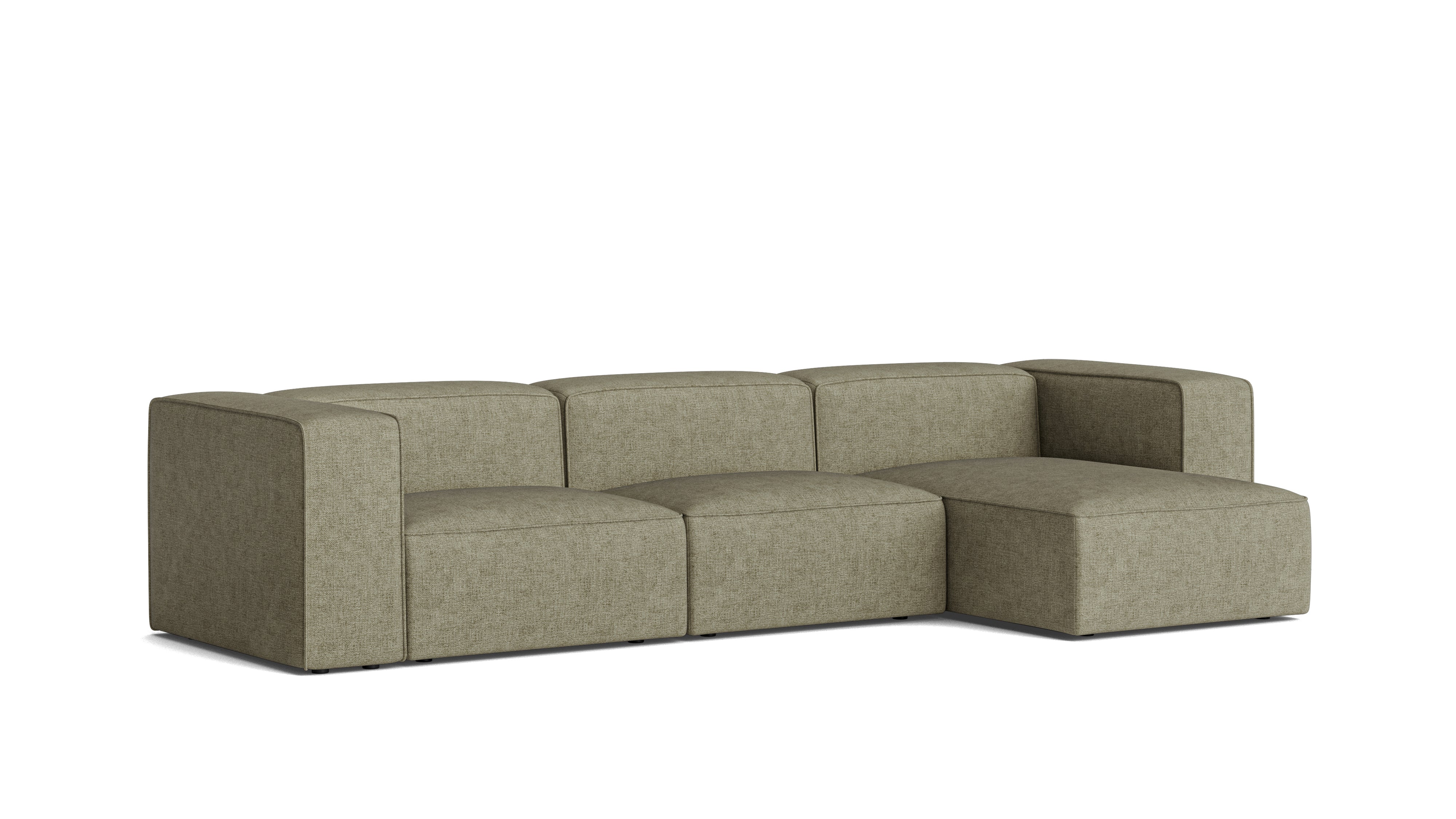Common Ground 3-Piece Modular Sectional, Right, Olive