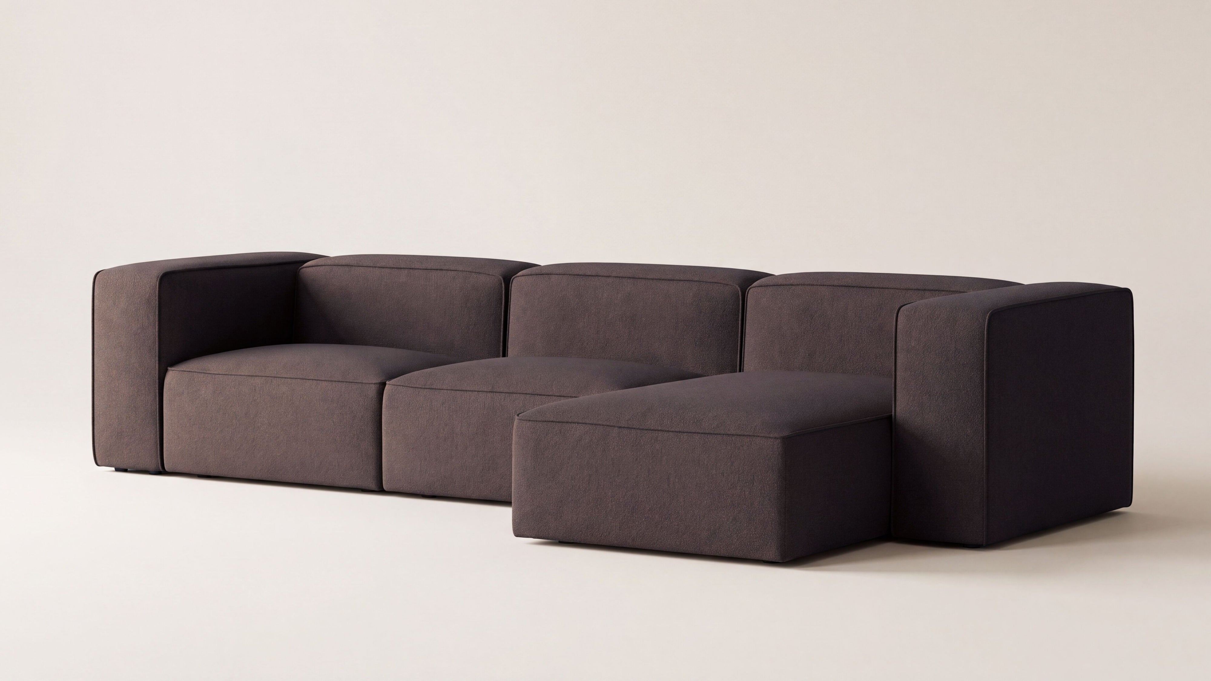 Common Ground 3-Piece Modular Sectional, Right, Brownie