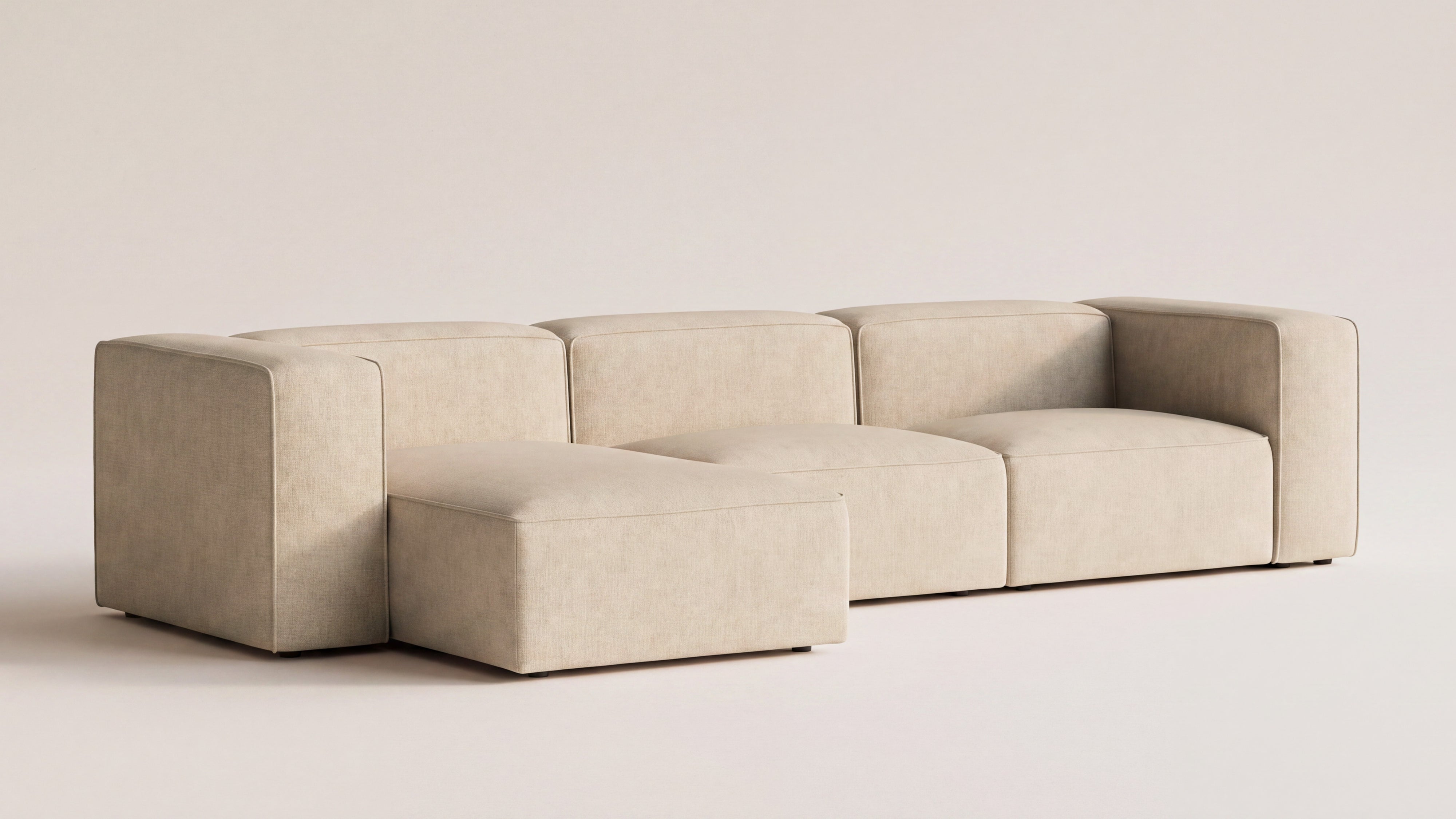 Common Ground 3-Piece Modular Sectional, Left, Wheat