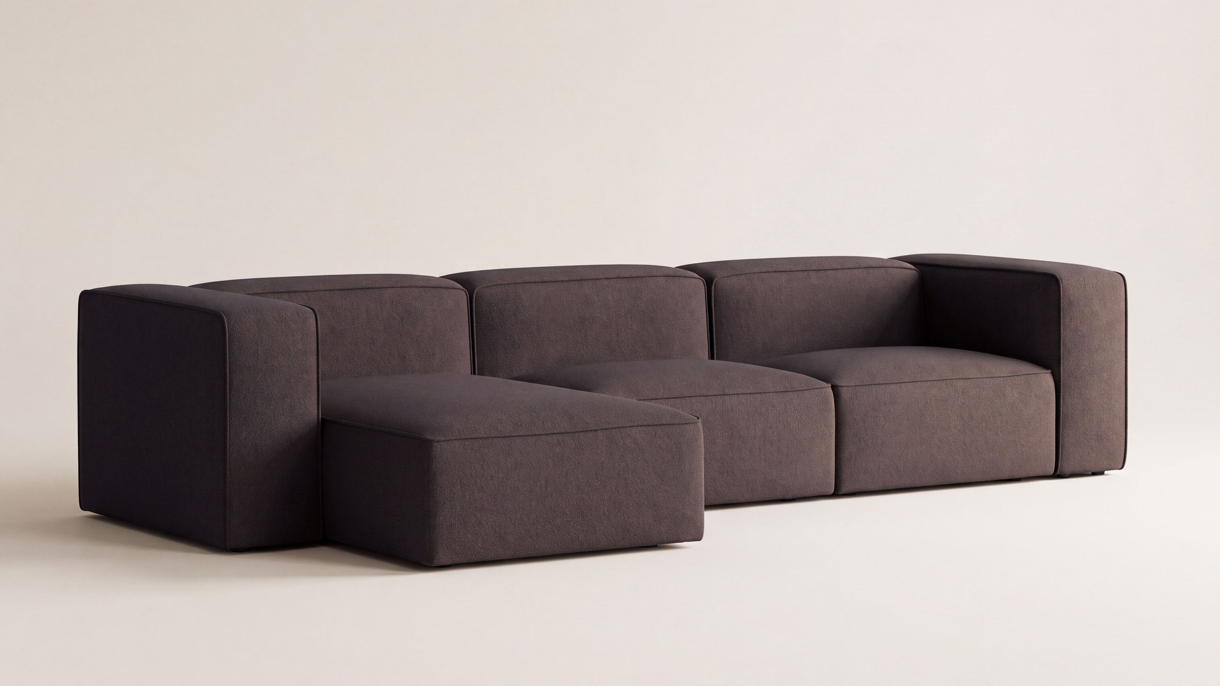 Common Ground 3-Piece Modular Sectional, Left, Brownie