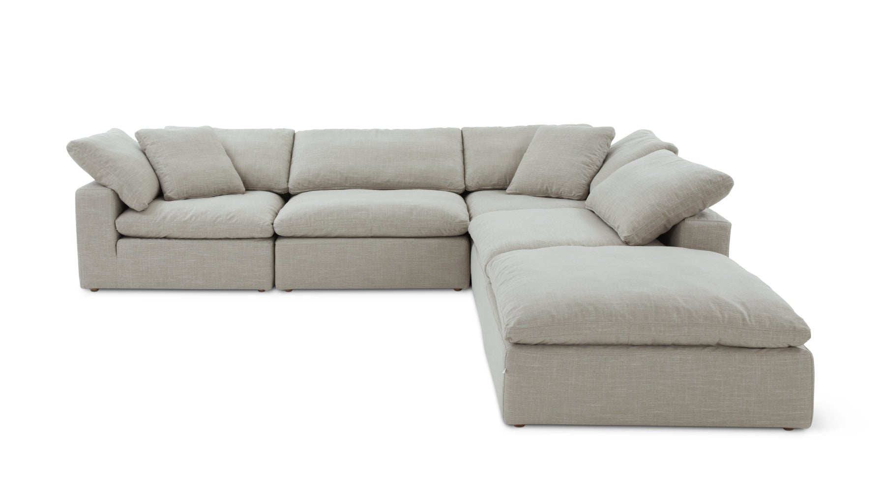 Movie Night™ 5-Piece Modular Sectional, Large, Light Pebble - Image 1