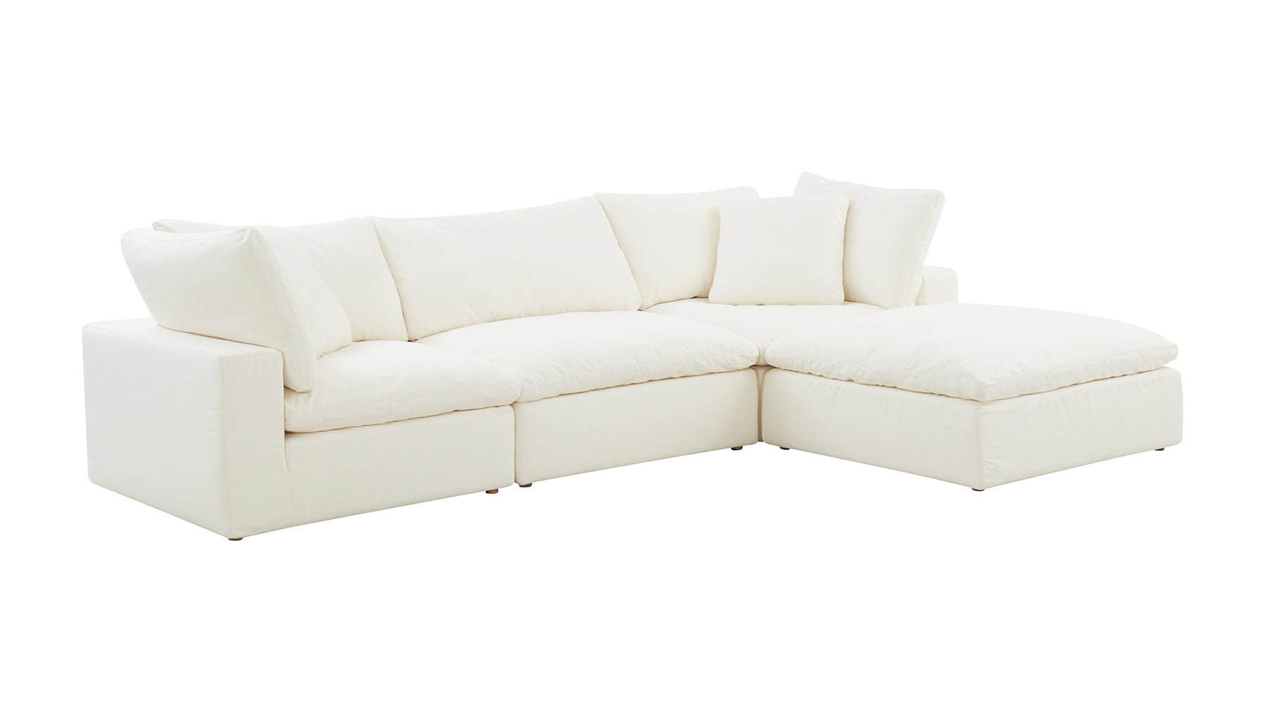 Movie Night™ 4-Piece Modular Sectional, Large, Cream Linen - Image 9