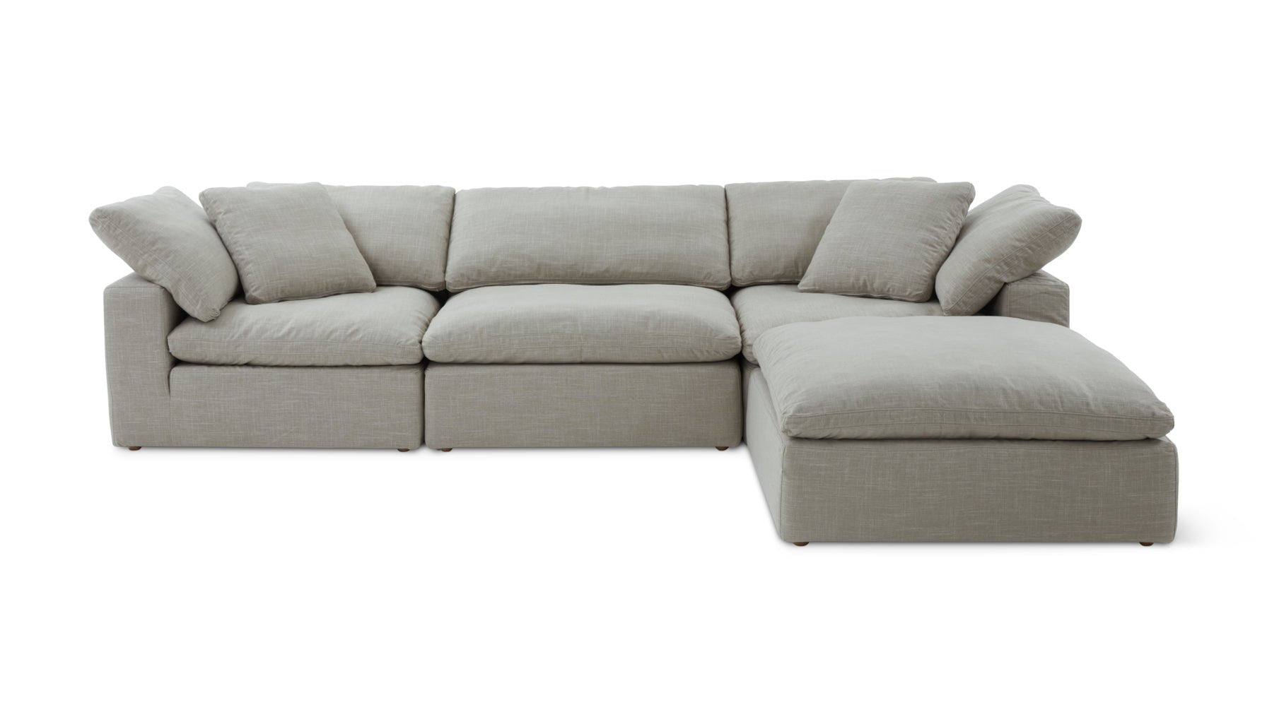 Movie Night™ 4-Piece Modular Sectional, Large, Light Pebble_image