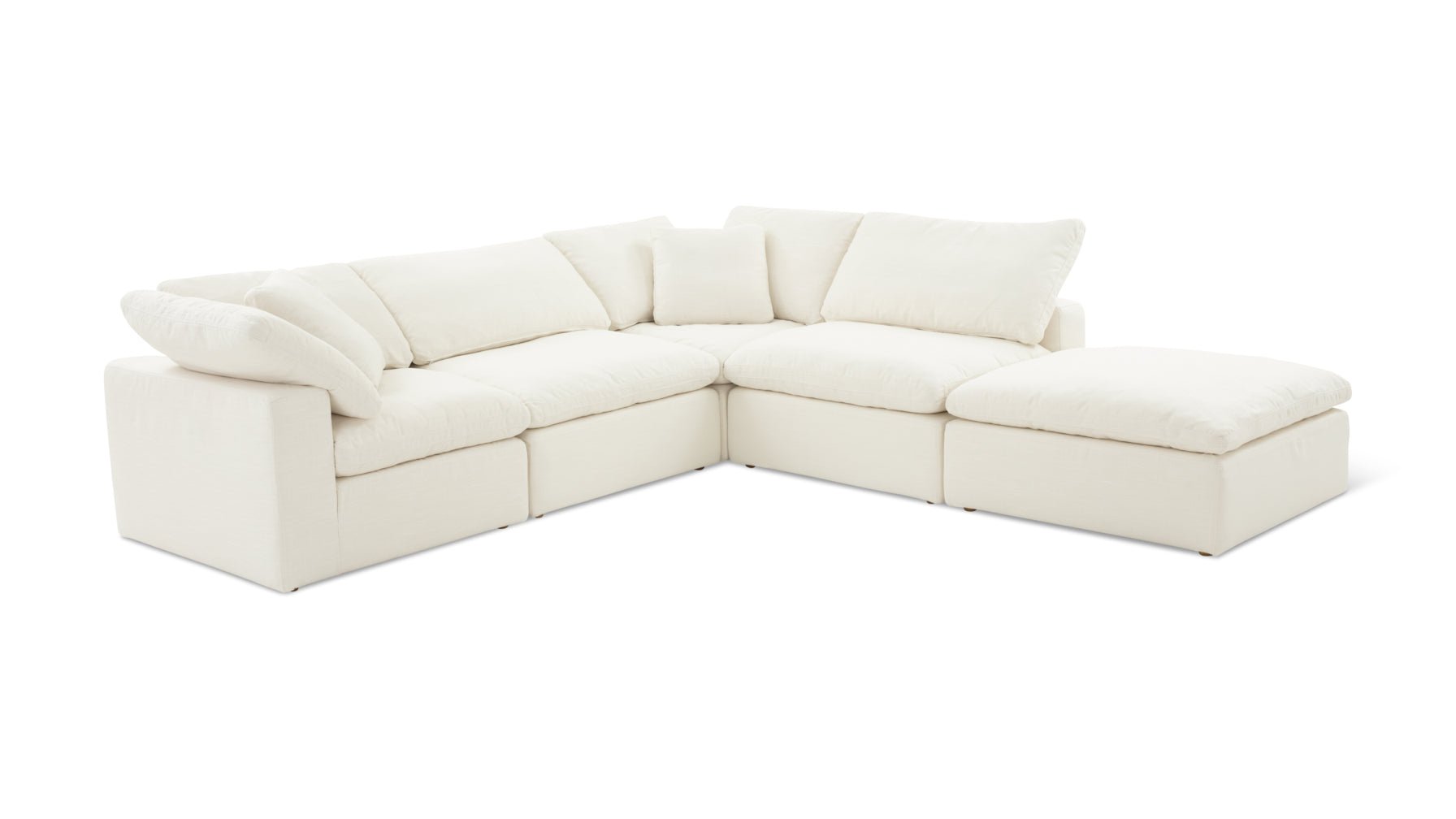 Movie Night™ 5-Piece Modular Sectional, Large, Cream Linen - Image 9