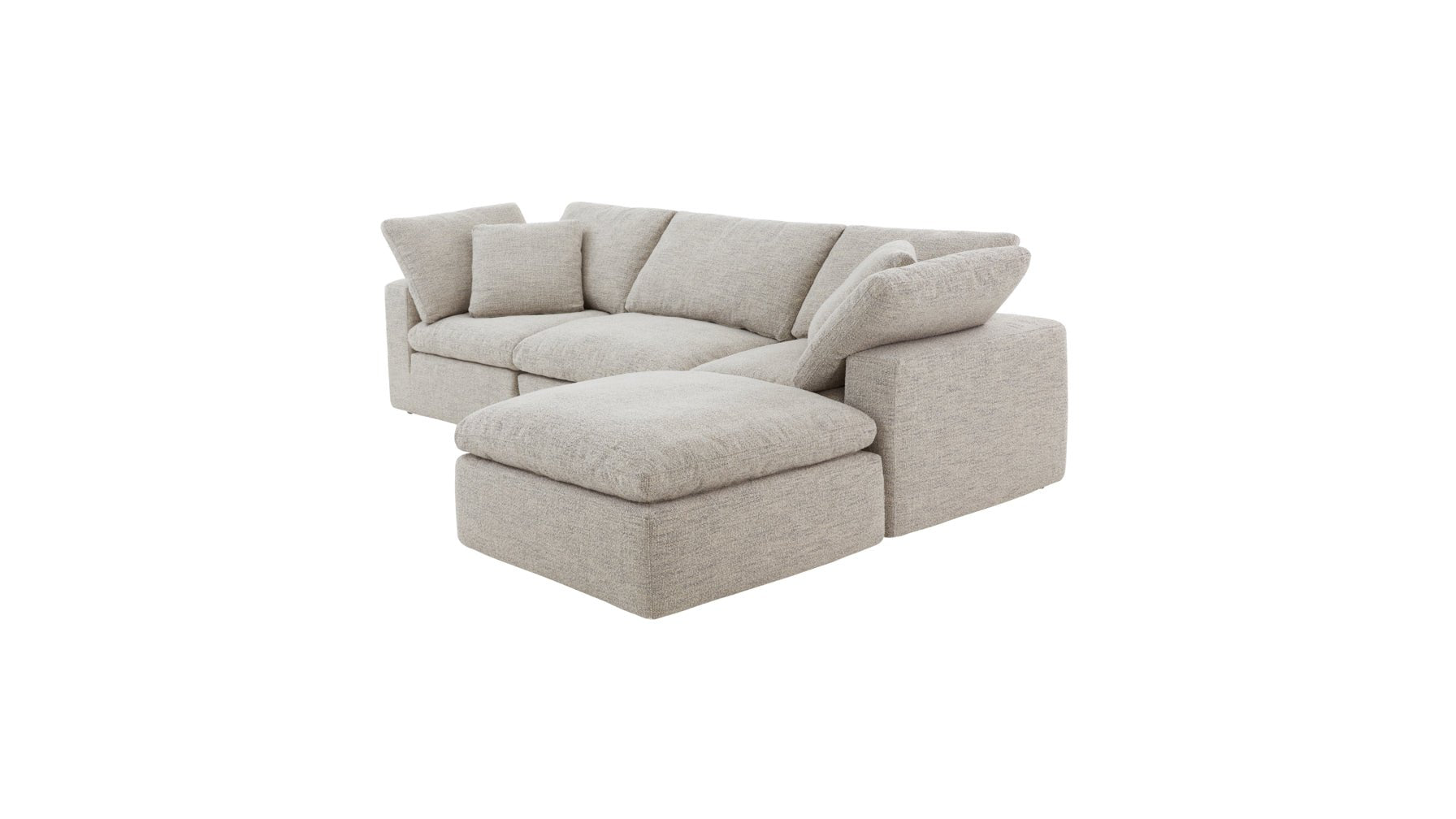 Movie Night™ 4-Piece Modular Sectional, Large, Oatmeal - Image 6