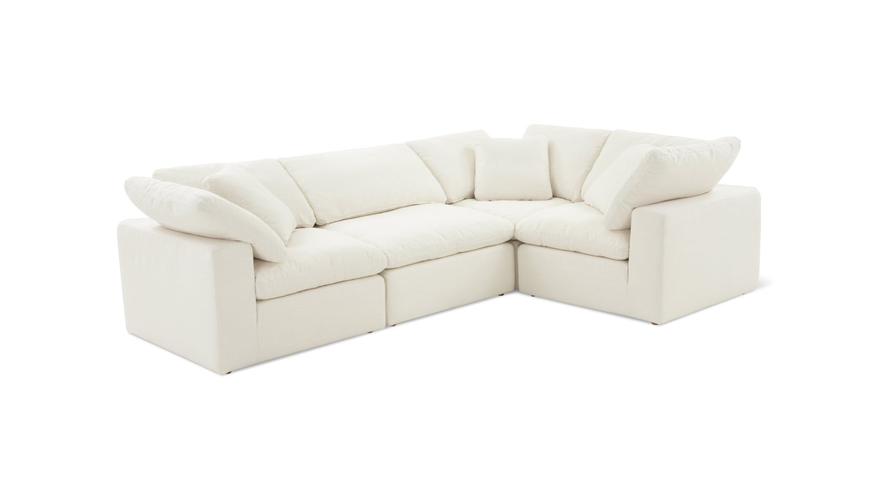 Movie Night™ 4-Piece Modular Sectional Closed, Standard, Cream Linen - Image 11