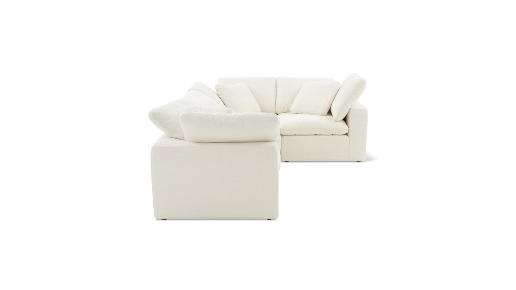 Movie Night™ 4-Piece Modular Sectional Closed, Standard, Cream Linen - Image 11