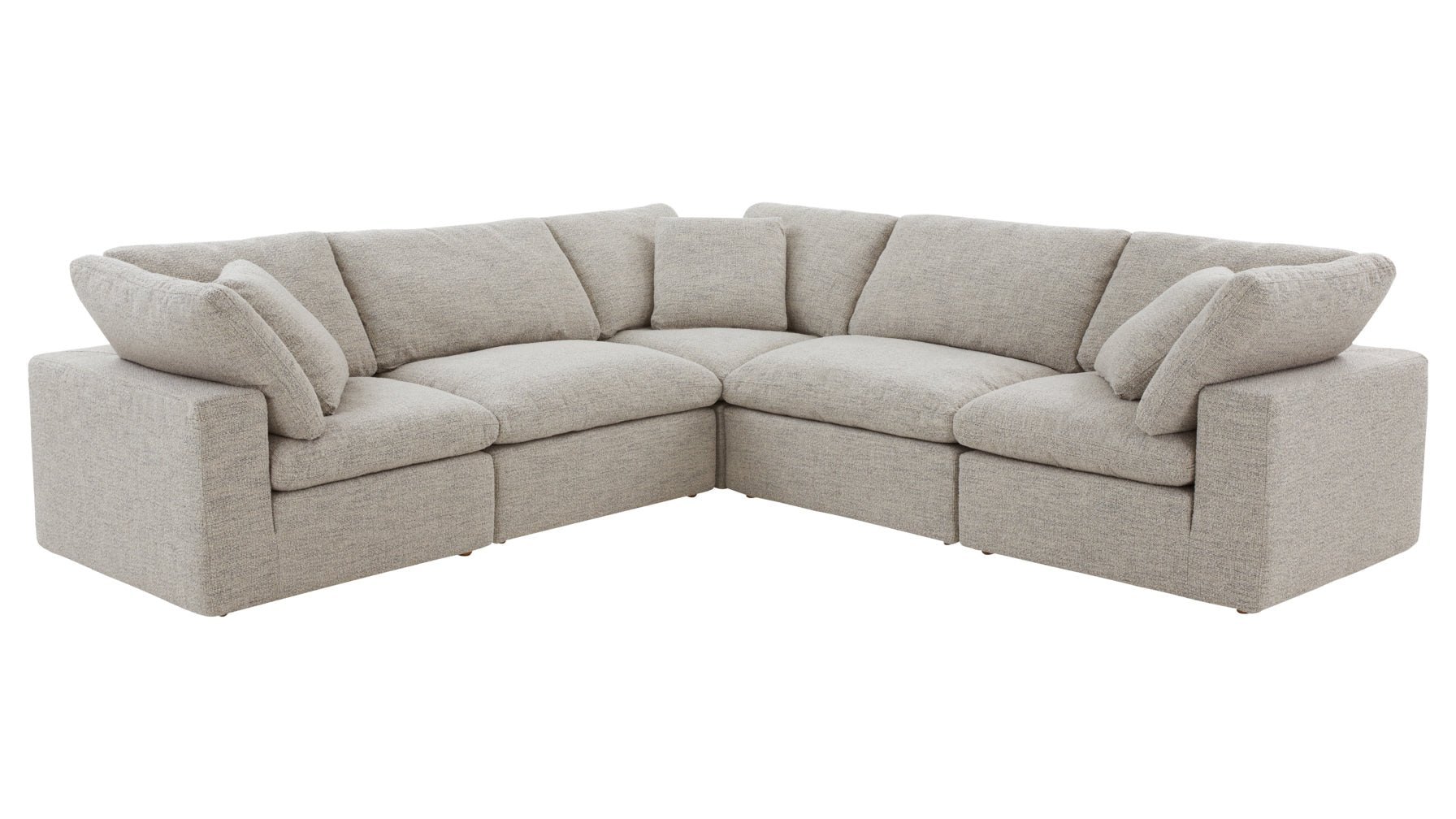 Movie Night™ 5-Piece Modular Sectional Closed, Large, Oatmeal_image