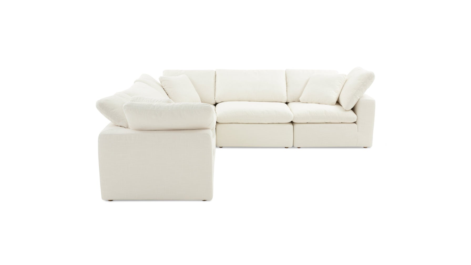 Movie Night™ 5-Piece Modular Sectional Closed, Standard, Cream Linen - Image 12