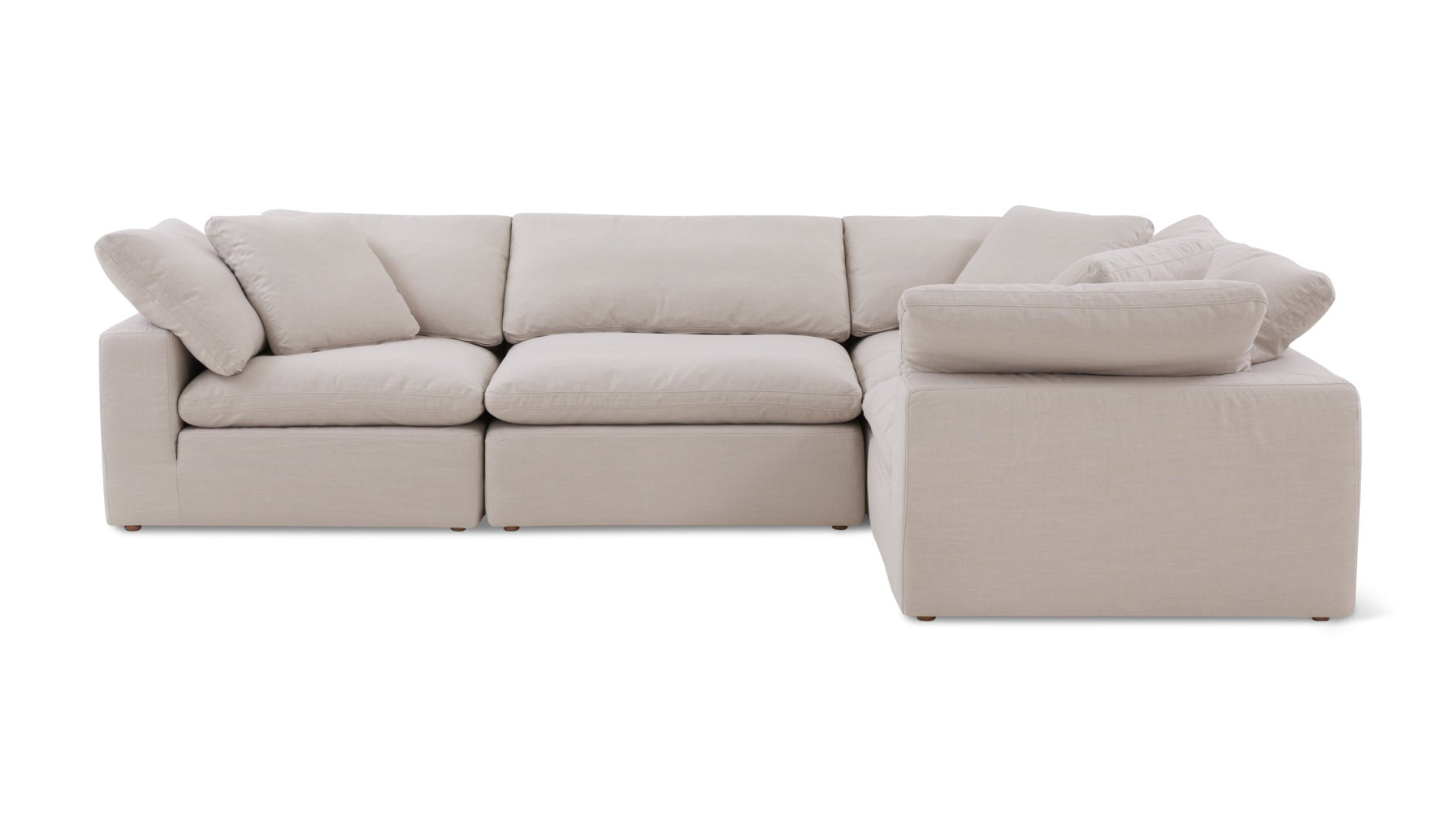 Movie Night™ 4-Piece Modular Sectional Closed, Large, Clay_image