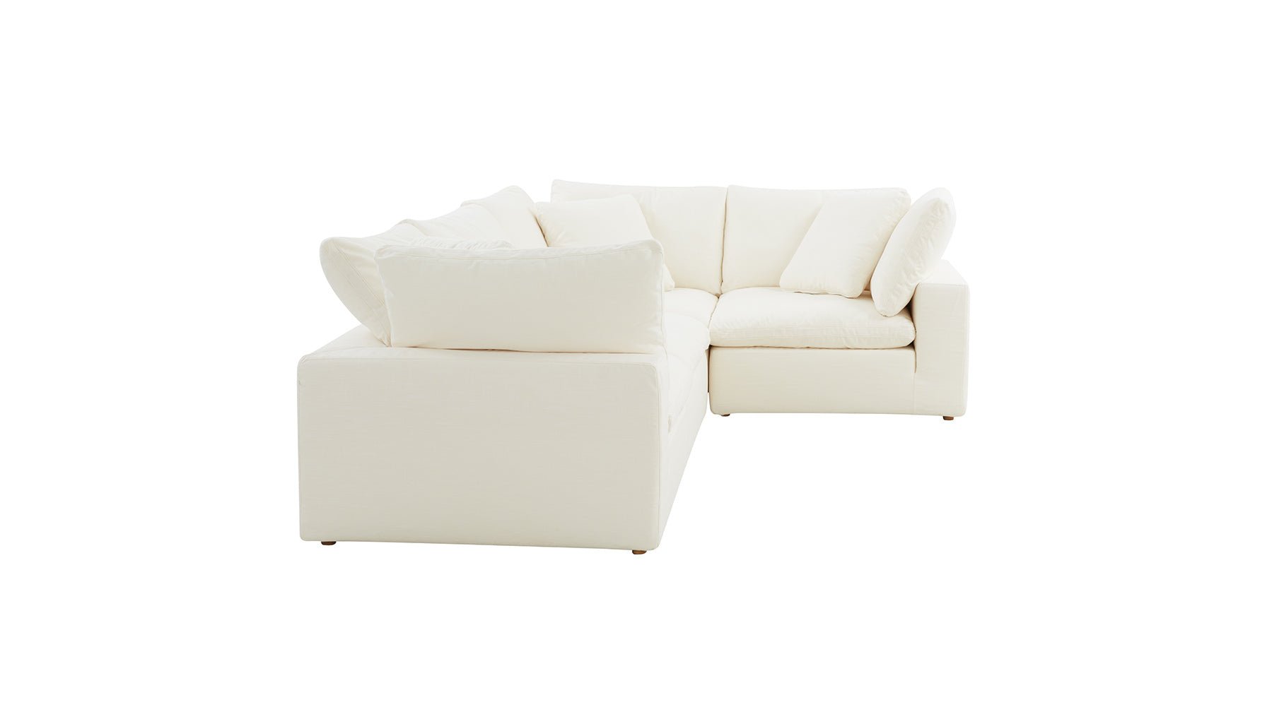 Movie Night™ 4-Piece Modular Sectional Closed, Large, Cream Linen - Image 10