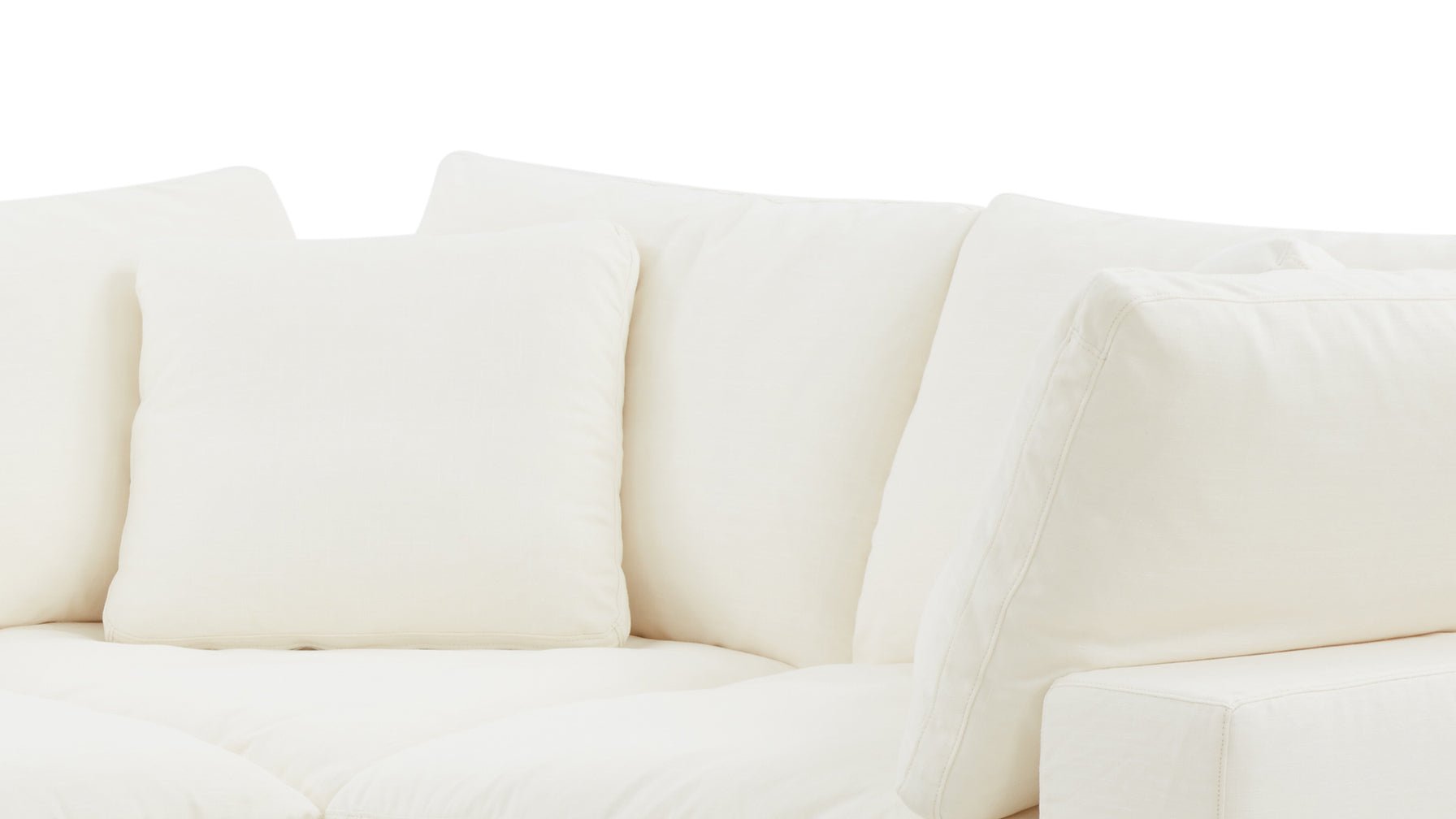 Movie Night™ 4-Piece Modular Sectional Closed, Standard, Cream Linen - Image 8