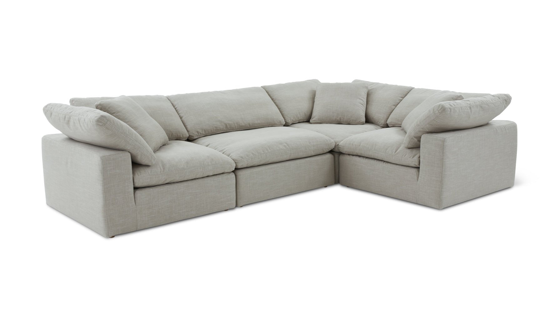 Movie Night™ 4-Piece Modular Sectional Closed, Large, Light Pebble - Image 10