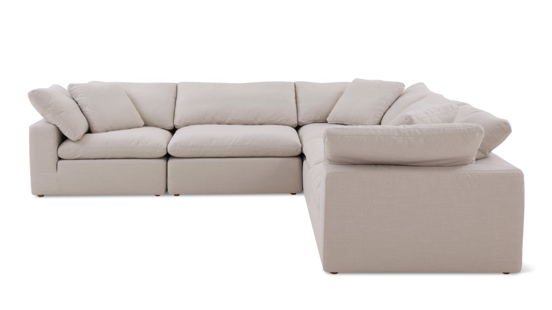 Movie Night™ 5-Piece Modular Sectional Closed, Large, Clay_image