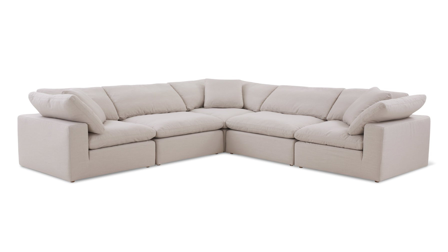 Movie Night™ 5-Piece Modular Sectional Closed, Standard, Clay - Image 10