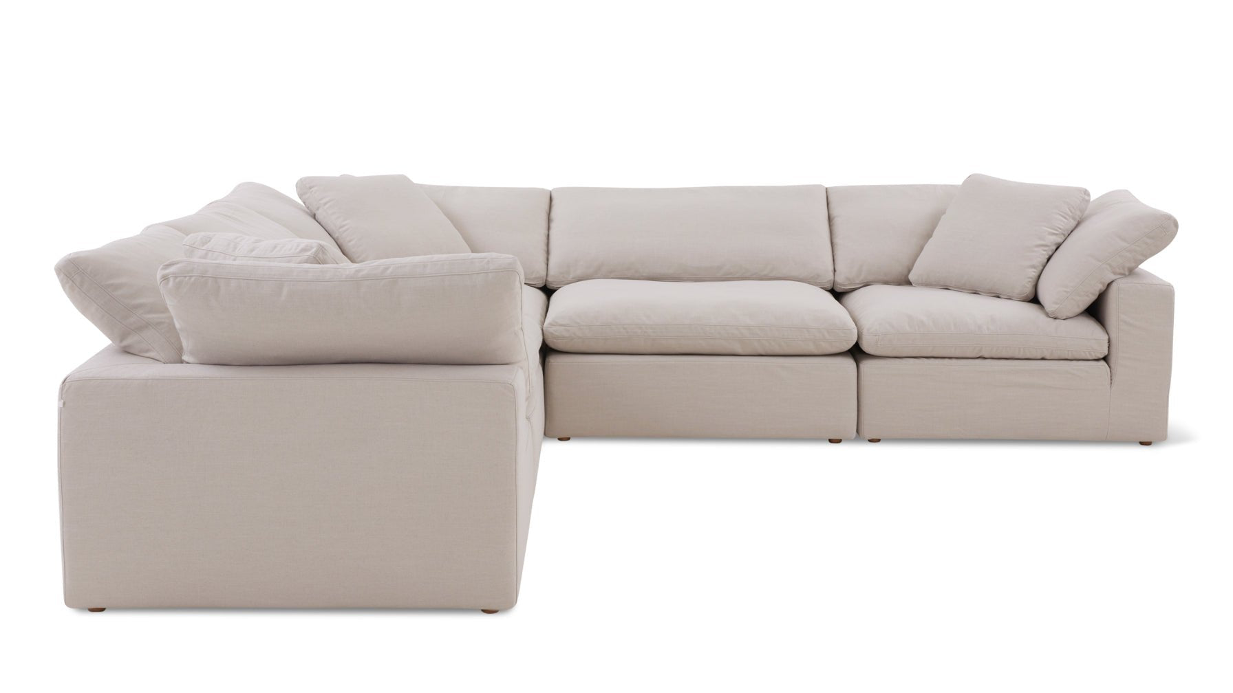 Movie Night™ 5-Piece Modular Sectional Closed, Large, Clay - Image 11