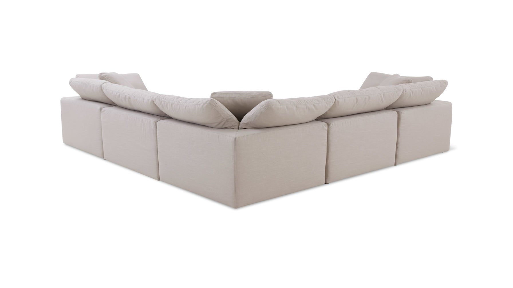 Movie Night™ 5-Piece Modular Sectional Closed, Large, Clay - Image 7