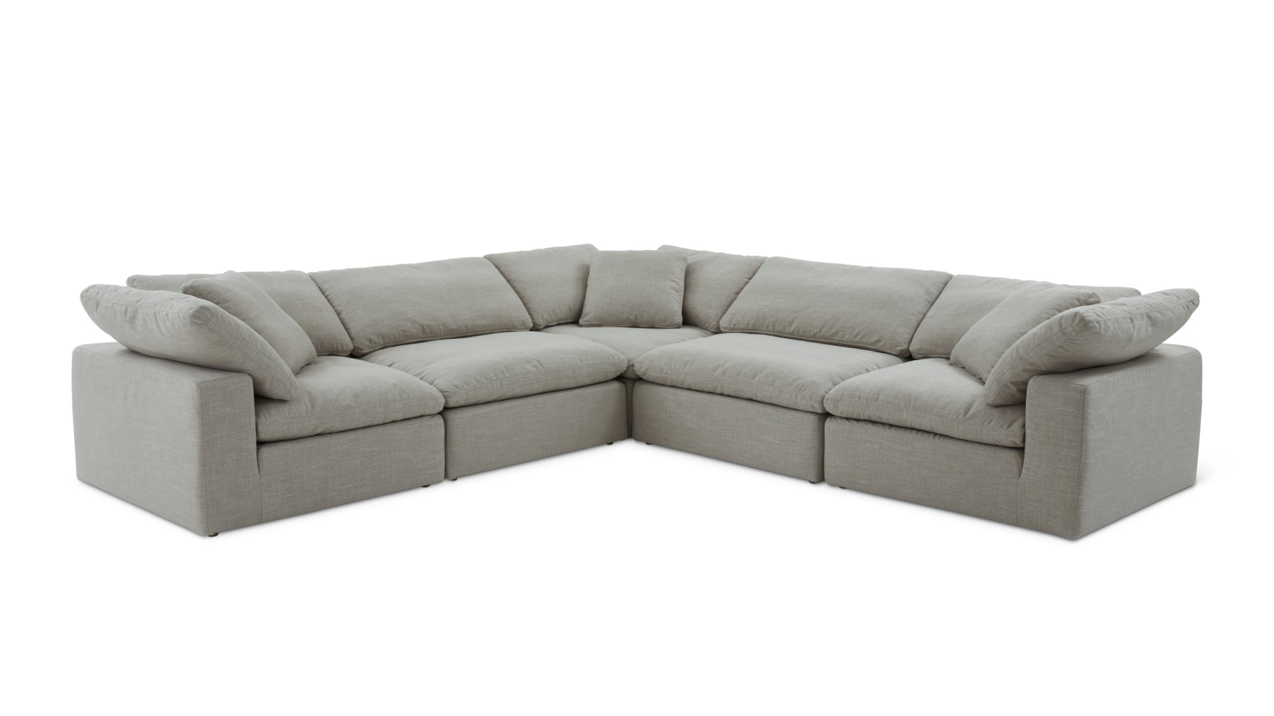 Movie Night™ 5-Piece Modular Sectional Closed, Standard, Light Pebble - Image 11