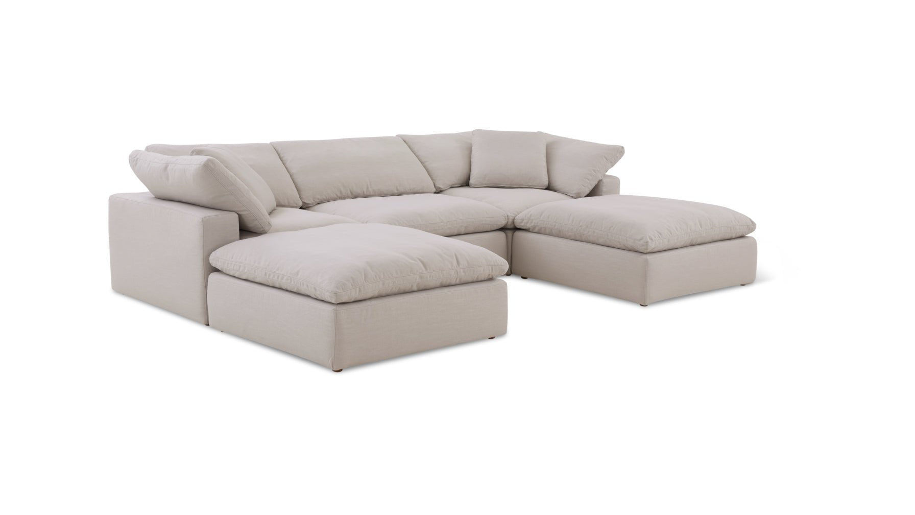 Movie Night™ 5-Piece Modular U-Shaped Sectional, Standard, Clay - Image 10