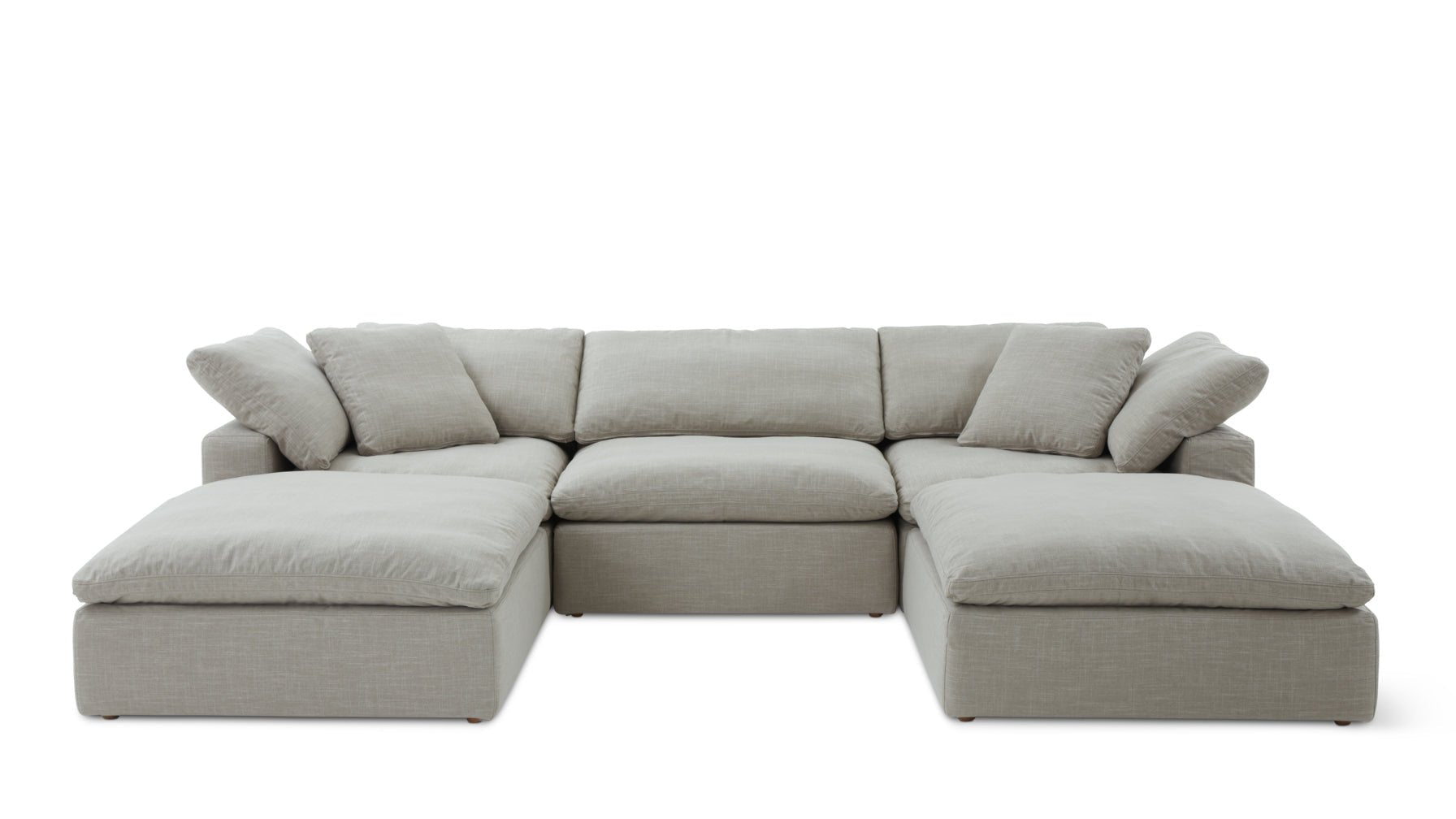 Movie Night™ 5-Piece Modular U-Shaped Sectional, Standard, Light Pebble_image