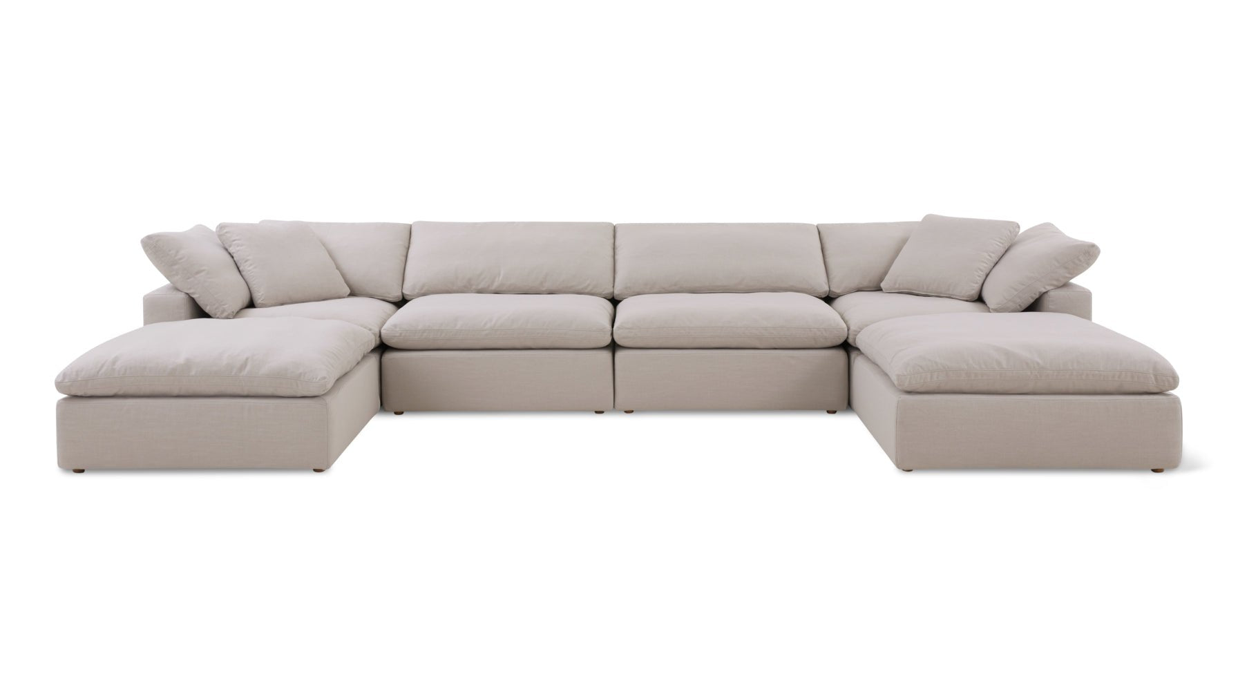 Movie Night™ 6-Piece Modular U-Shaped Sectional, Large, Clay - Image 1