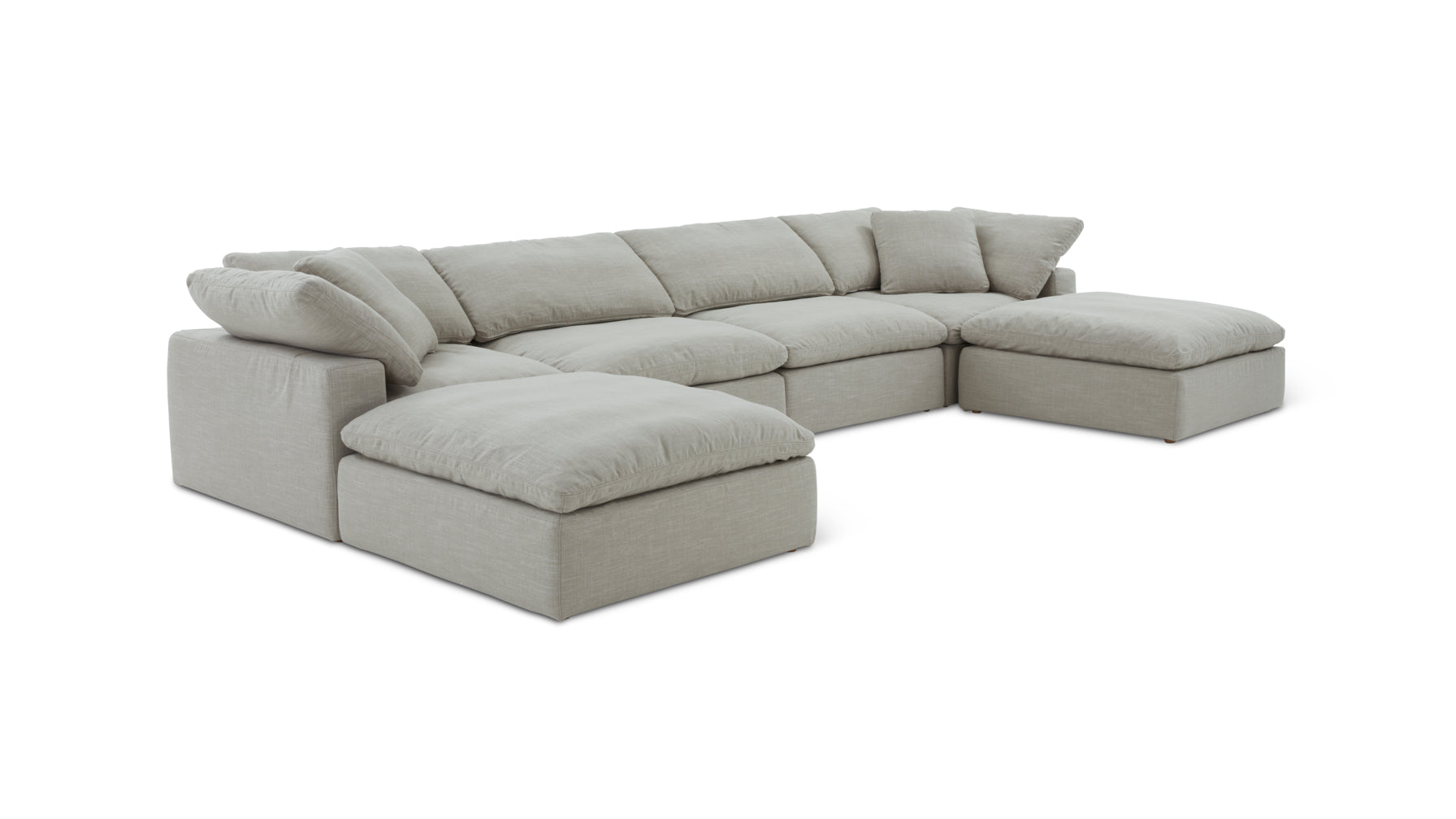 Movie Night™ 6-Piece Modular U-Shaped Sectional, Standard, Light Pebble - Image 10