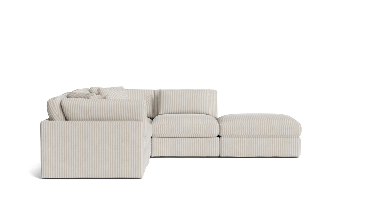 Get Together™ 5-Piece Modular Sectional, Large, Newport Stripe — alternate view