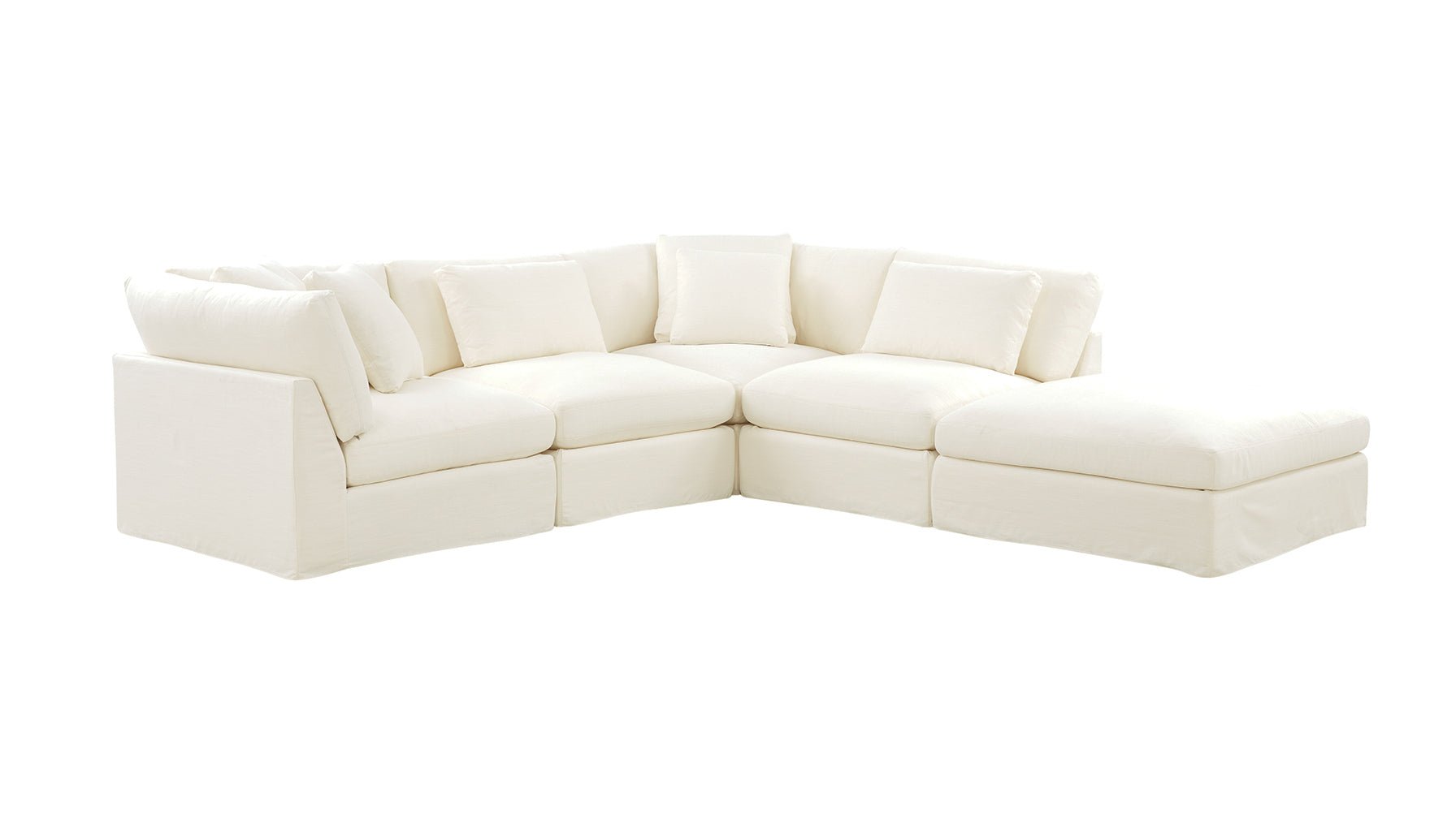 Get Together™ 5-Piece Modular Sectional, Large, Cream Linen - Image 11