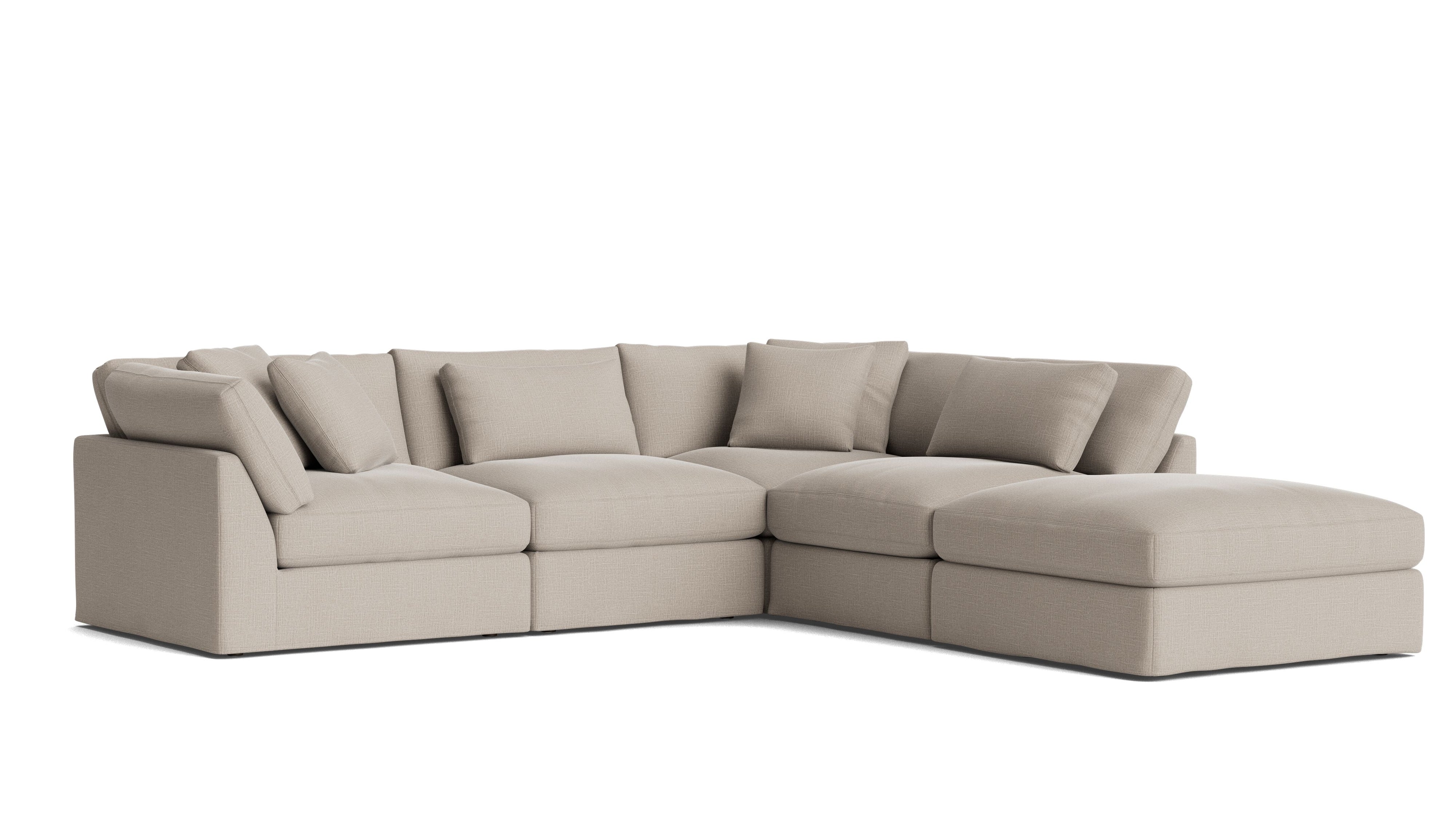Get Together™ 5 - Piece Modular Sectional, Large, Light Pebble - Sundays Company CanadaSEC-YJ-028-029