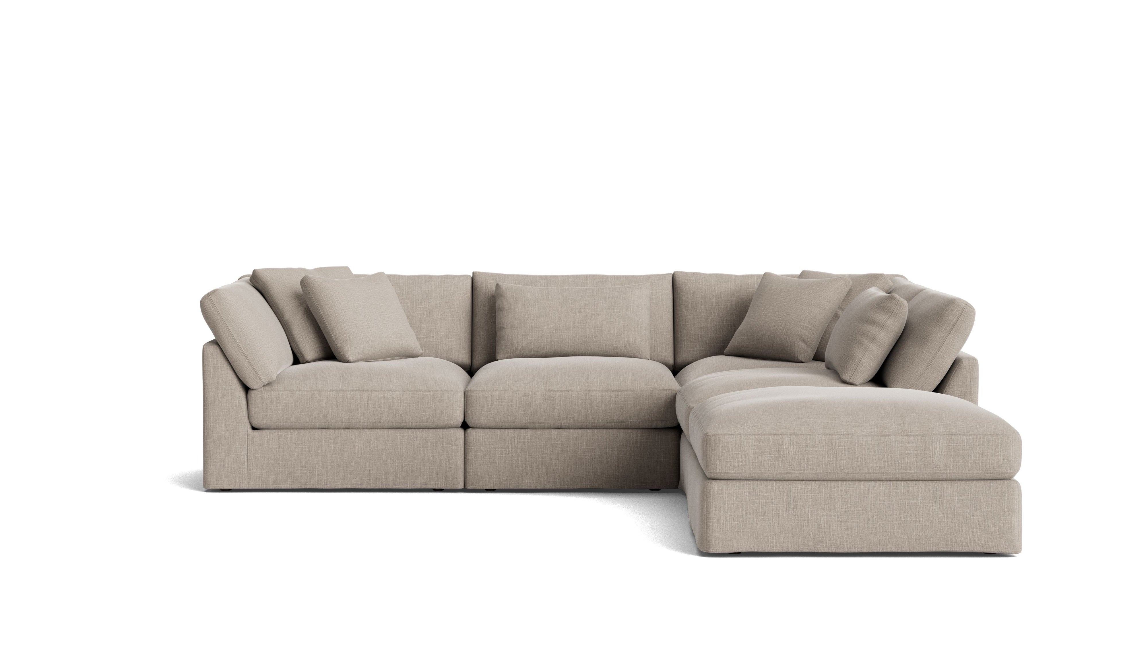 Get Together™ 5 - Piece Modular Sectional, Large, Light Pebble - Sundays Company CanadaSEC-YJ-028-029