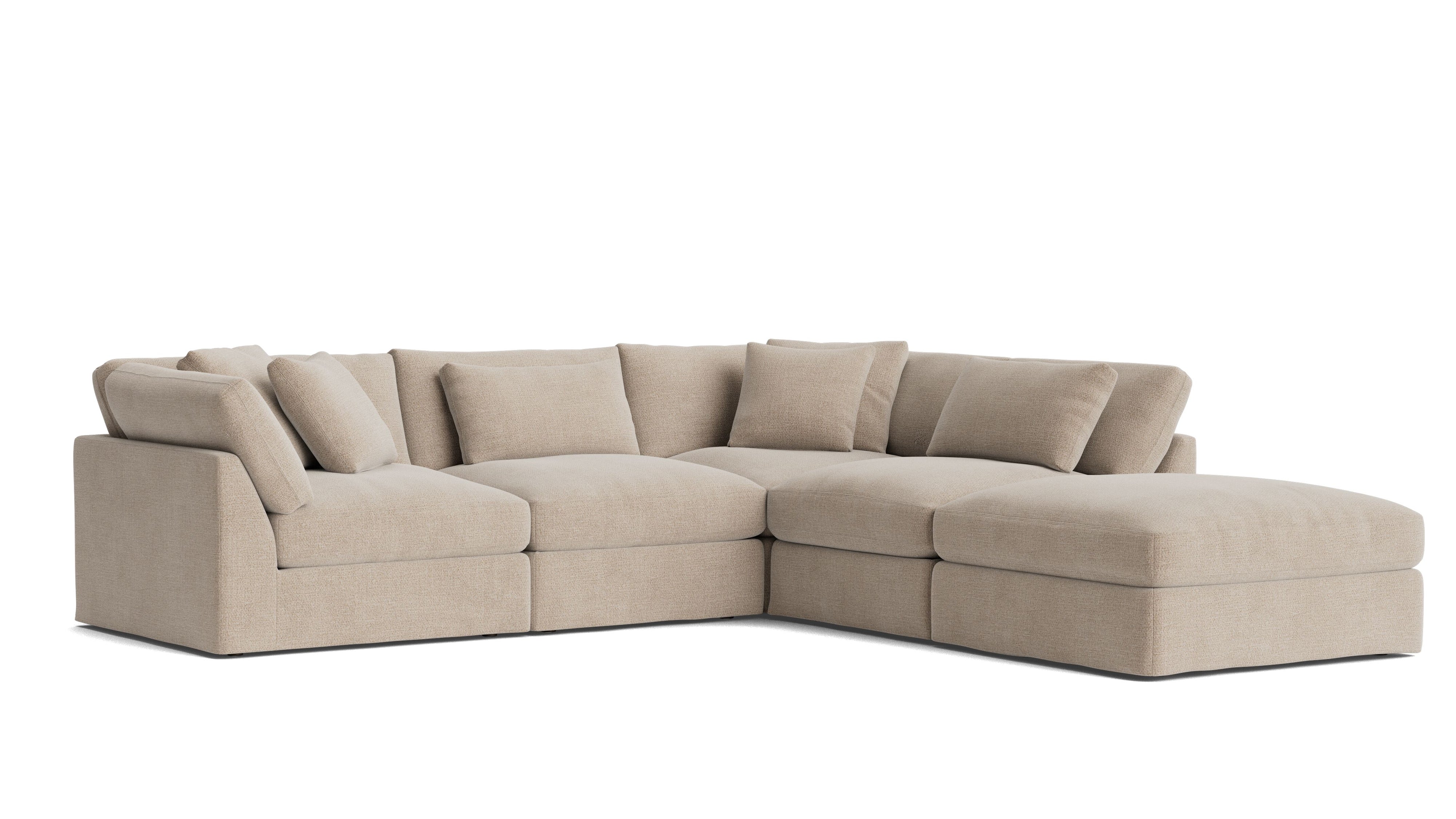 Get Together™ 5 - Piece Modular Sectional, Large, Champagne - Sundays Company CanadaSEC-YJ-028-041