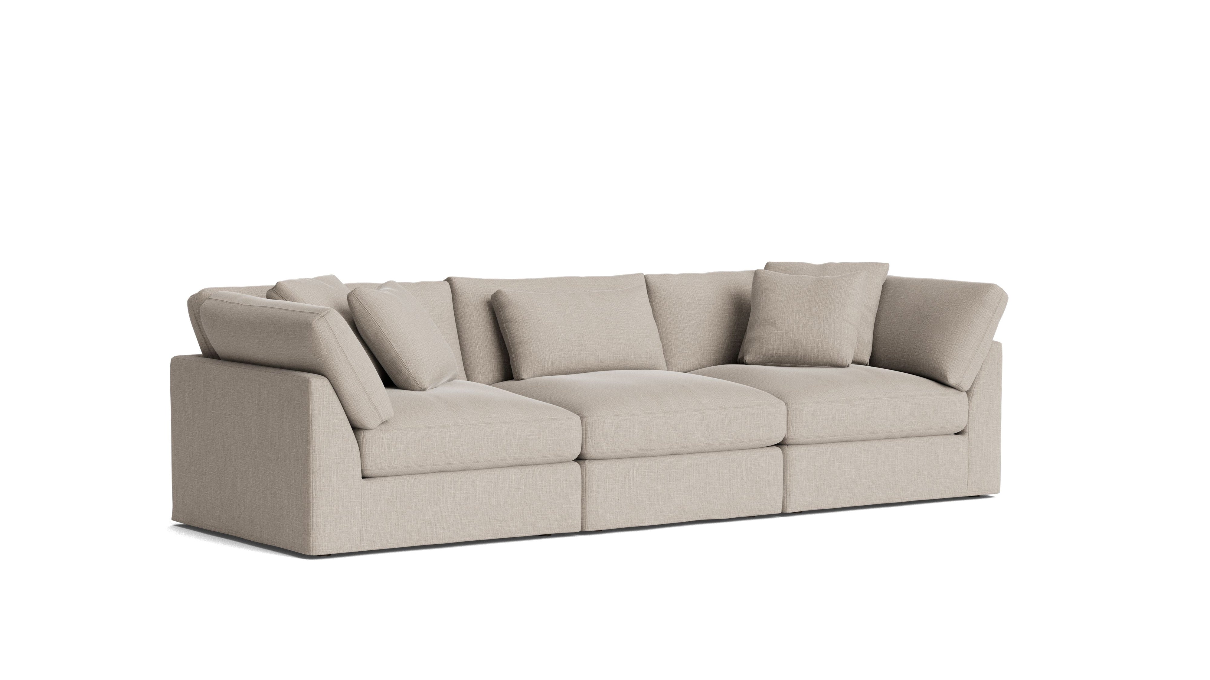 Get Together™ 3 - Piece Modular Sofa, Large, Light Pebble - Sundays Company CanadaSEC-YJ-030-029