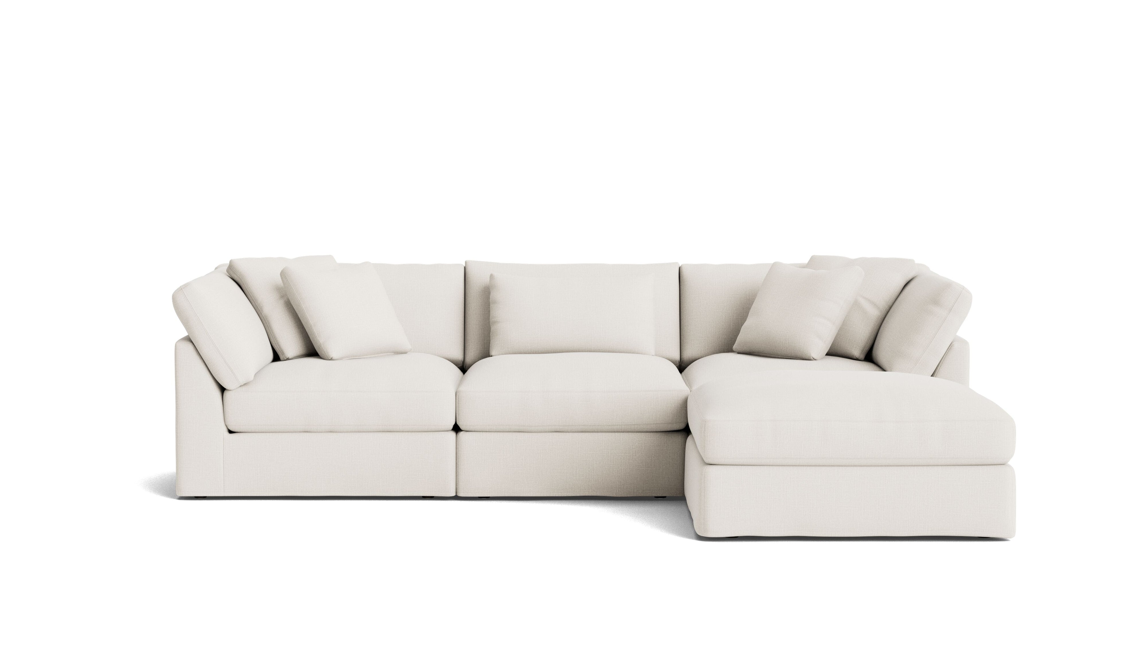 Get Together™ 4 - Piece Modular Sectional, Large, Cream Linen - Sundays Company CanadaSEC-YJ-032-018