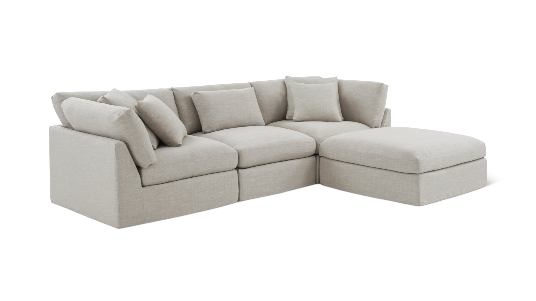 Get Together™ 4-Piece Modular Sectional, Large, Light Pebble - Image 10