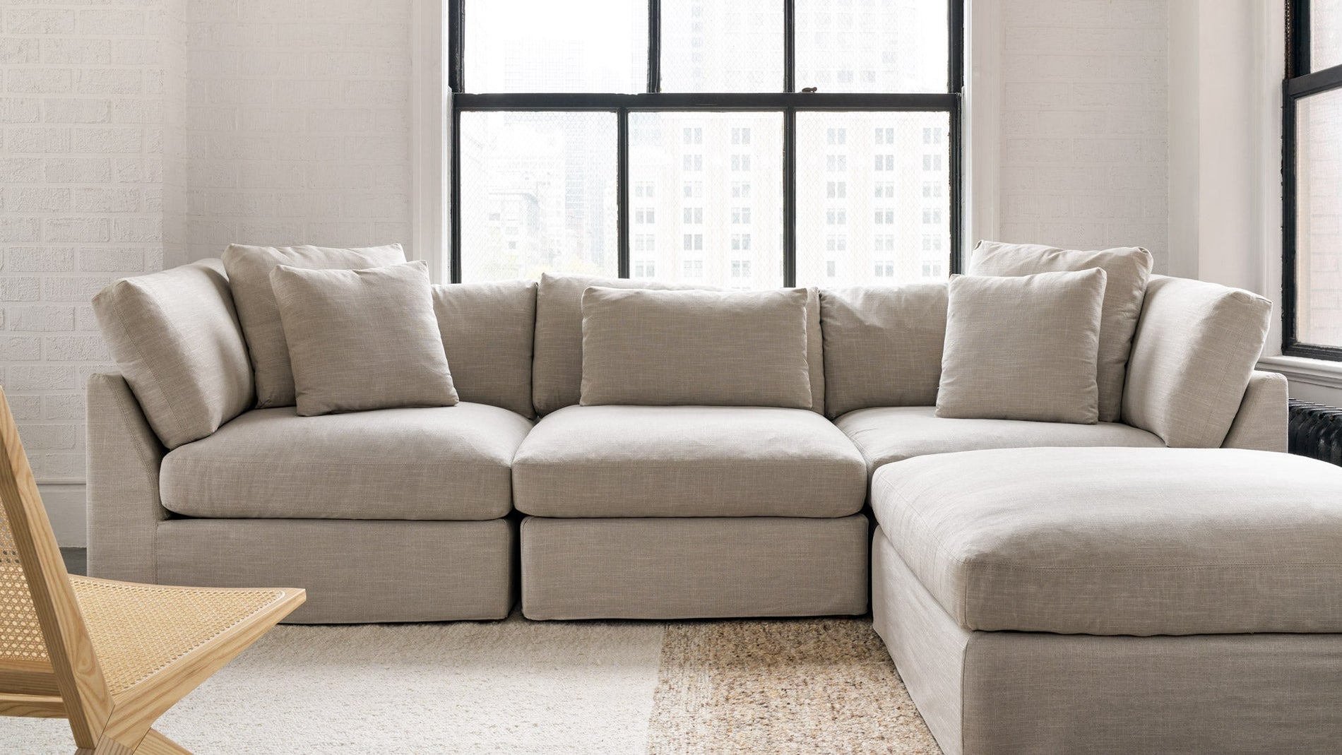 Get Together™ 4-Piece Modular Sectional, Large, Light Pebble_image