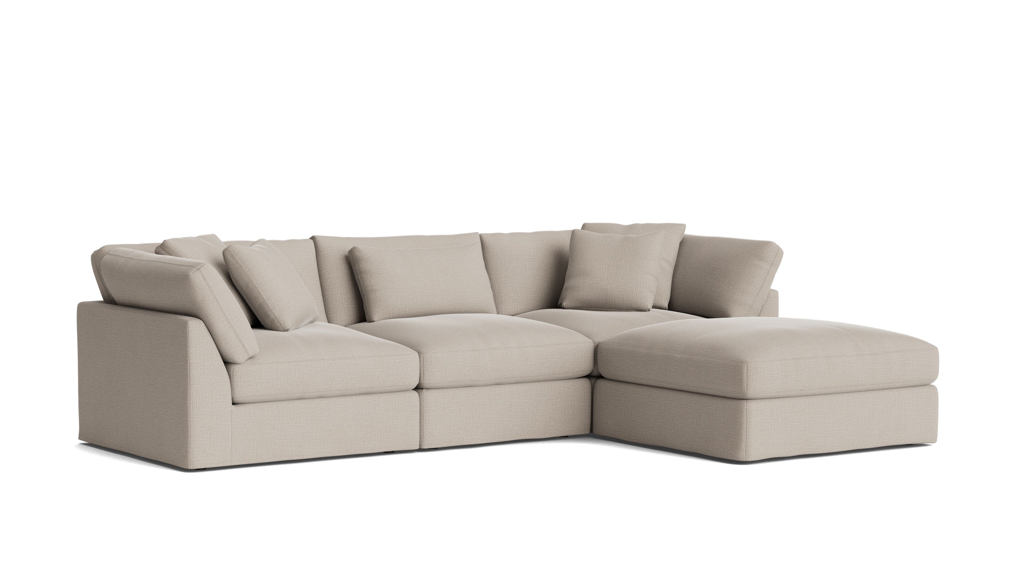 Get Together™ 4 - Piece Modular Sectional, Large, Light Pebble - Sundays Company CanadaSEC-YJ-032-029