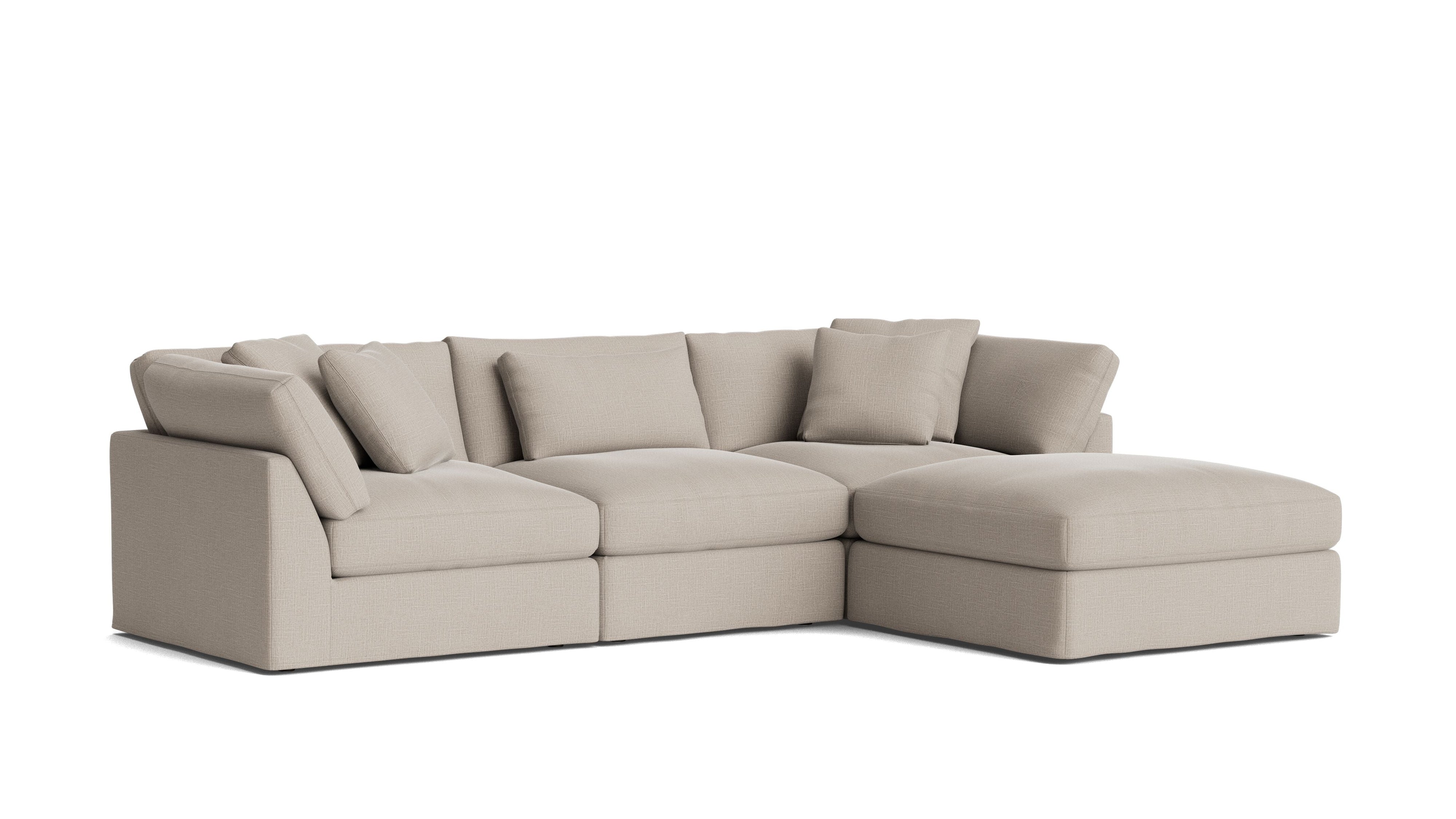 Get Together™ 4-Piece Modular Sectional, Large, Light Pebble
