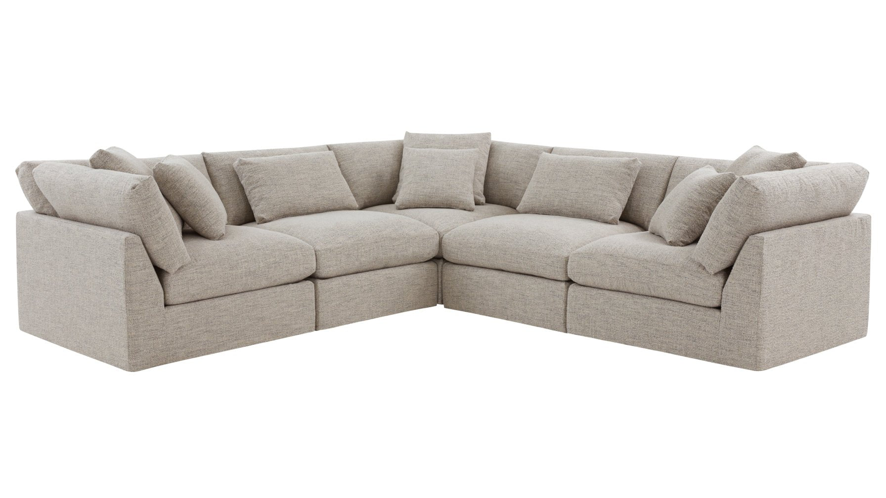 Get Together™ 5-Piece Modular Sectional Closed, Large, Oatmeal - Image 10