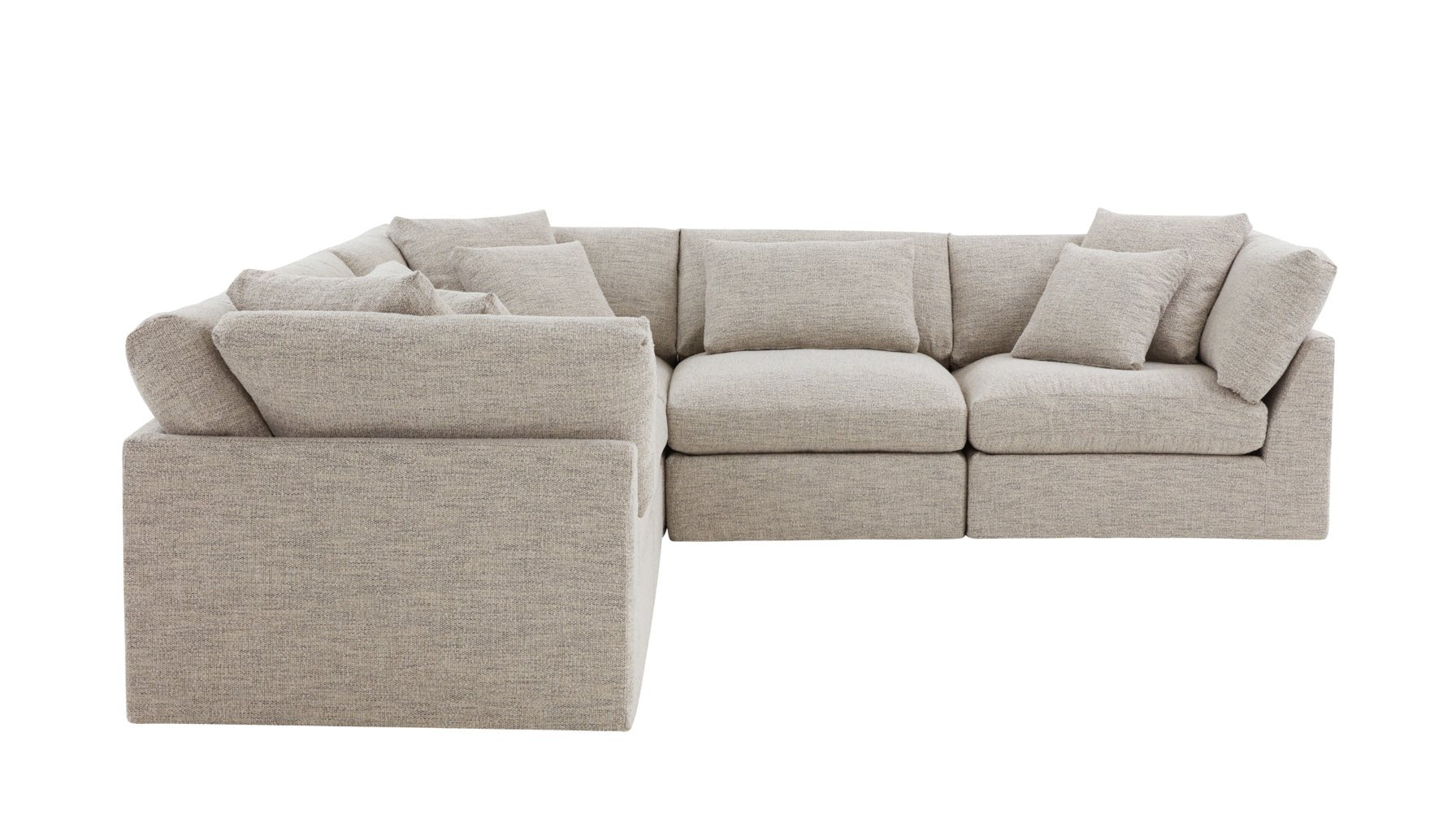 Get Together™ 5-Piece Modular Sectional Closed, Large, Oatmeal - Image 10