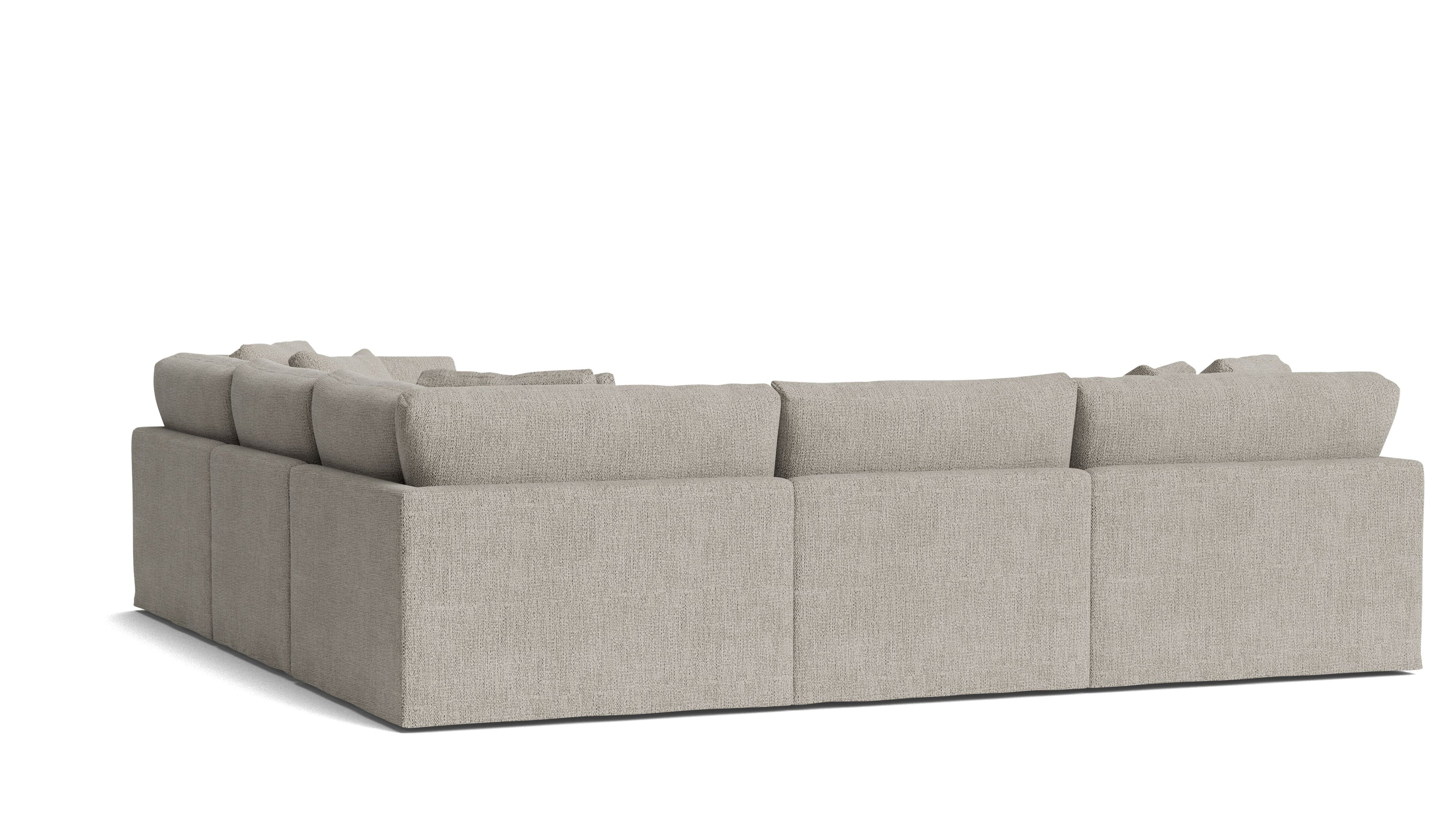 Get Together™ 5 - Piece Modular Sectional Closed, Large, Oatmeal - Sundays Company CanadaSEC-YJ-033-007