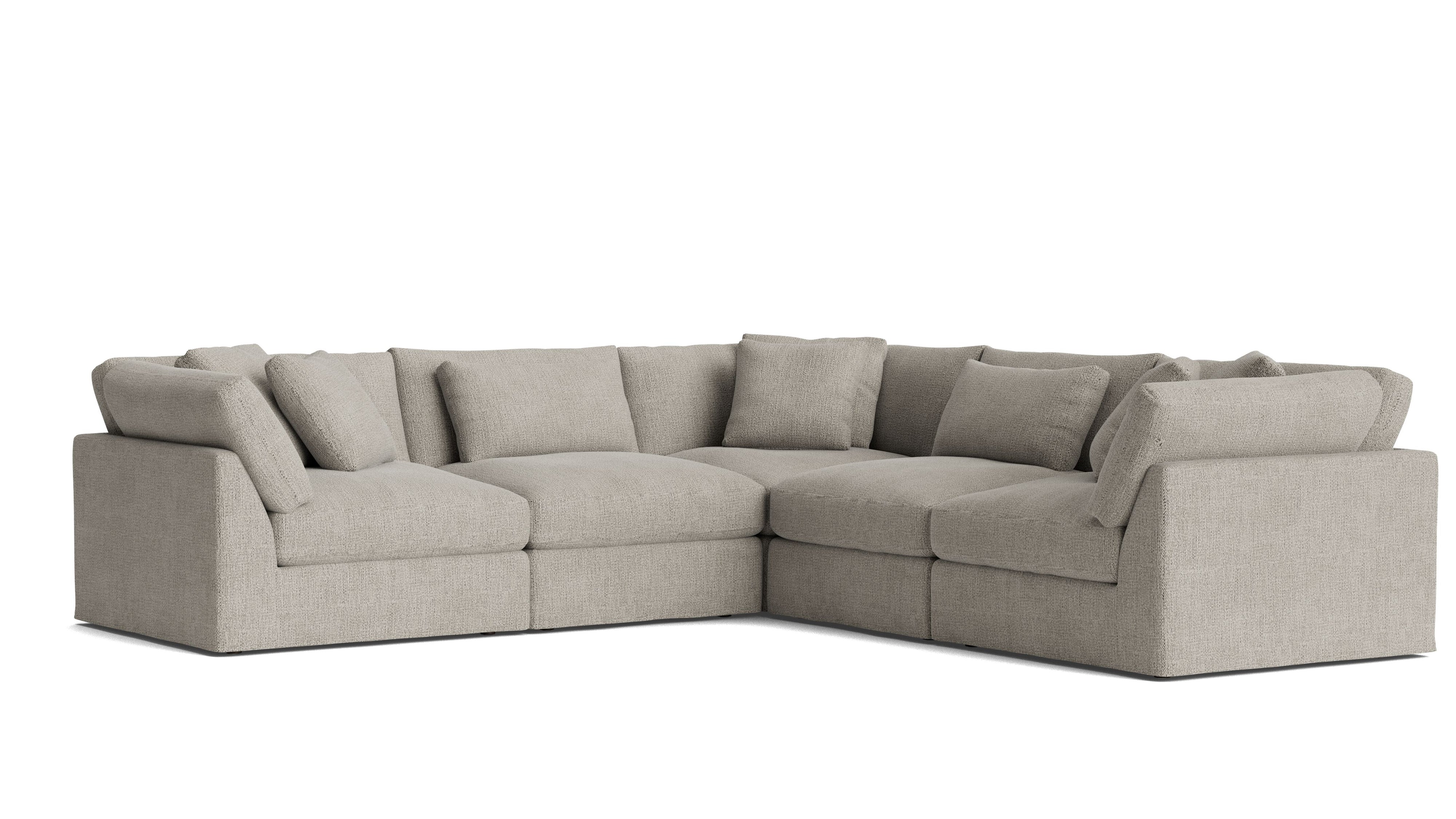 Get Together™ 5 - Piece Modular Sectional Closed, Large, Oatmeal - Sundays Company CanadaSEC-YJ-033-007