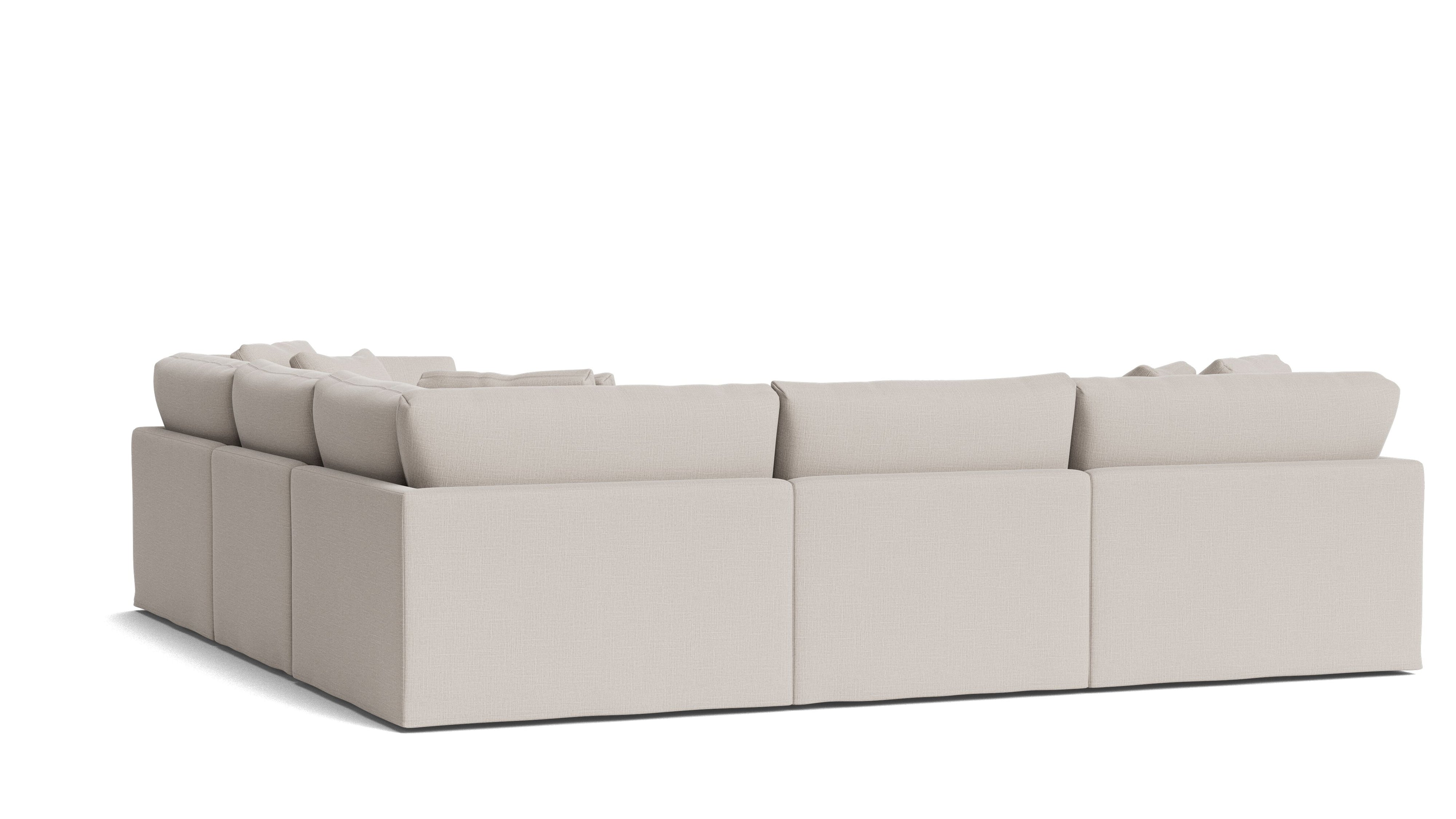 Get Together™ 5 - Piece Modular Sectional Closed, Large, Clay - Sundays Company CanadaSEC-YJ-033-015