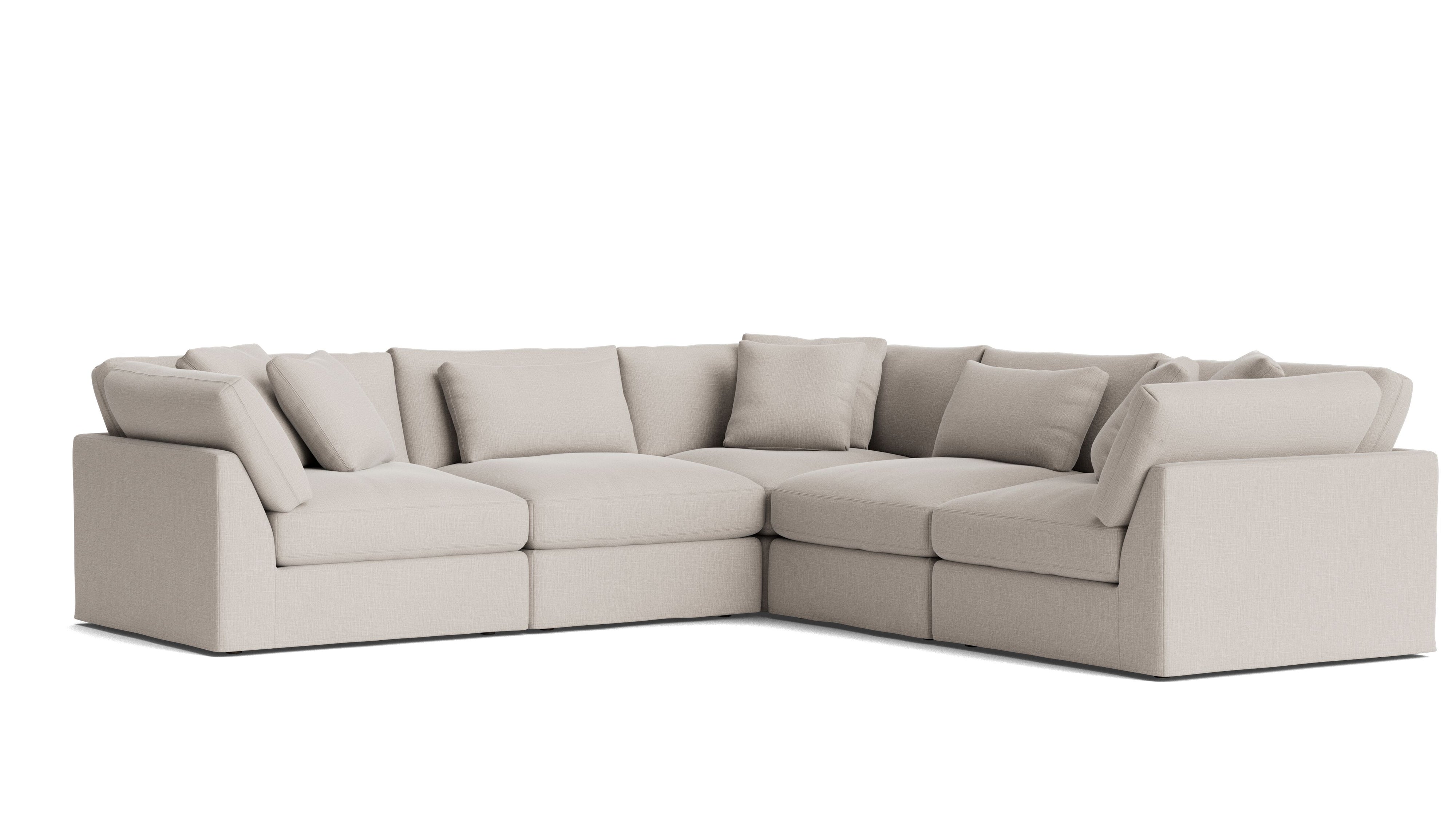 Get Together™ 5 - Piece Modular Sectional Closed, Large, Clay - Sundays Company CanadaSEC-YJ-033-015