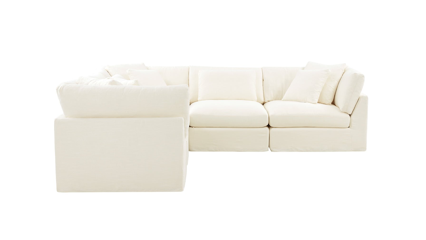 Get Together™ 5-Piece Modular Sectional Closed, Large, Cream Linen - Image 13