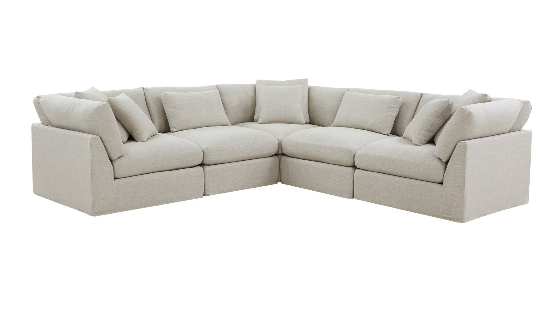 Get Together™ 5-Piece Modular Sectional Closed, Large, Light Pebble - Image 12