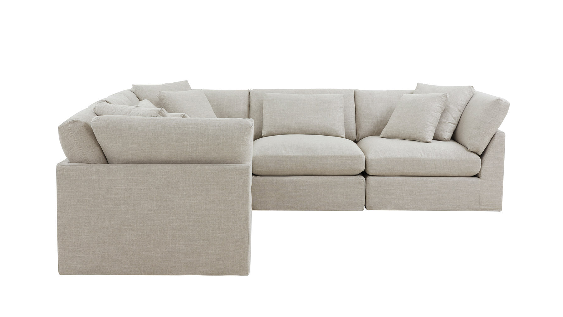 Get Together™ 5-Piece Modular Sectional Closed, Large, Light Pebble - Image 12