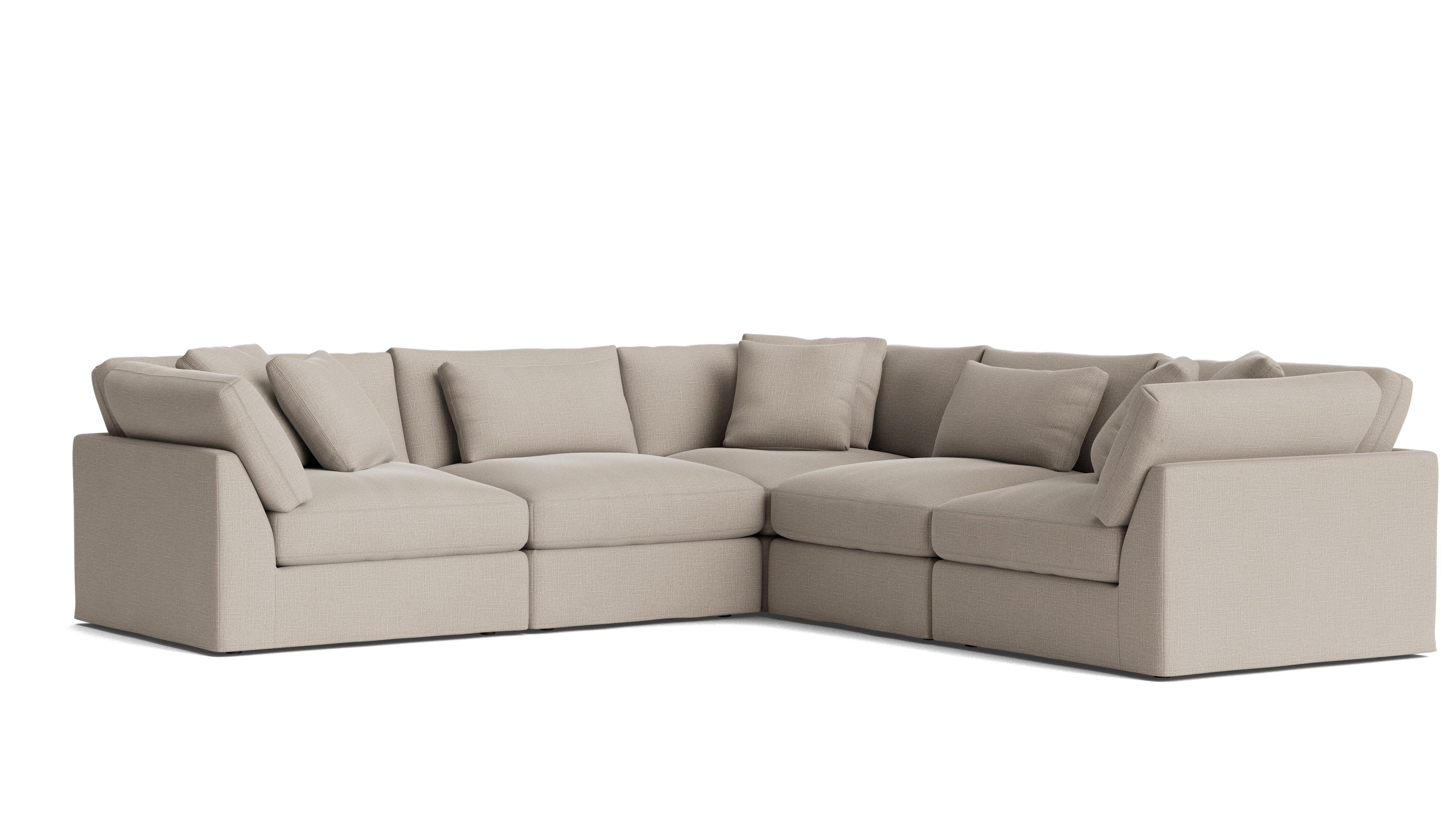 Get Together™ 5 - Piece Modular Sectional Closed, Large, Light Pebble - Sundays Company CanadaSEC-YJ-033-029