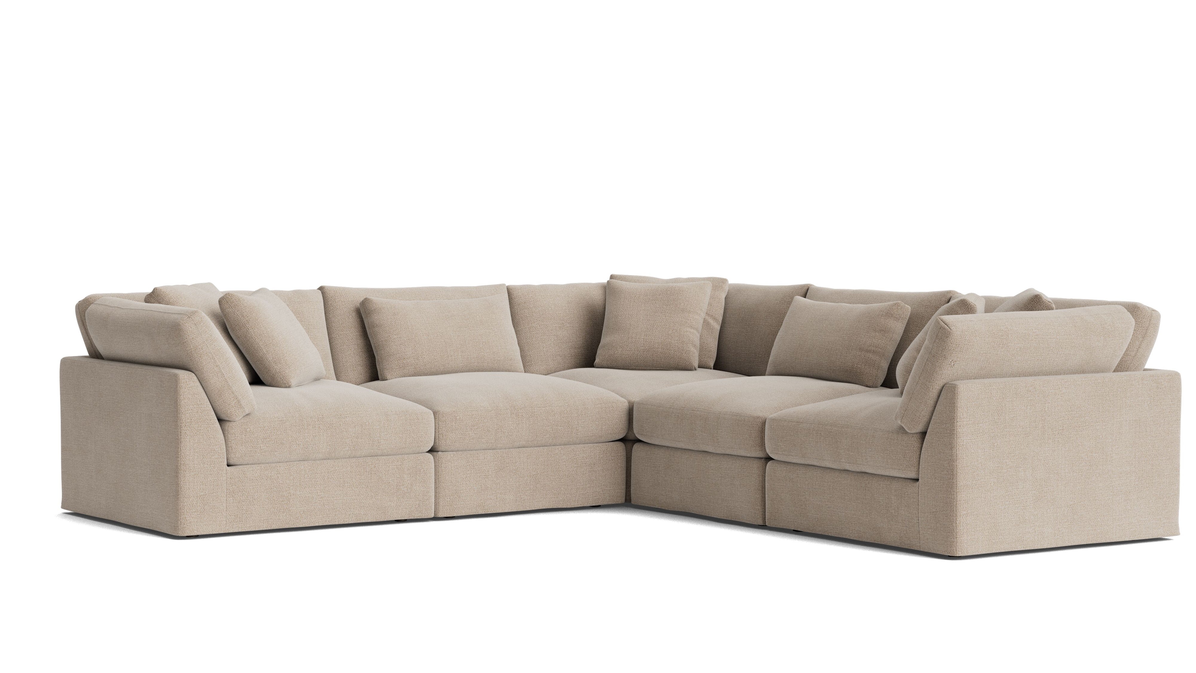 Get Together™ 5 - Piece Modular Sectional Closed, Large, Champagne - Sundays Company CanadaSEC-YJ-033-041