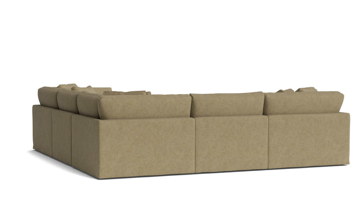 Get Together™ 5-Piece Modular Sectional Closed, Large, Olive — alternate view
